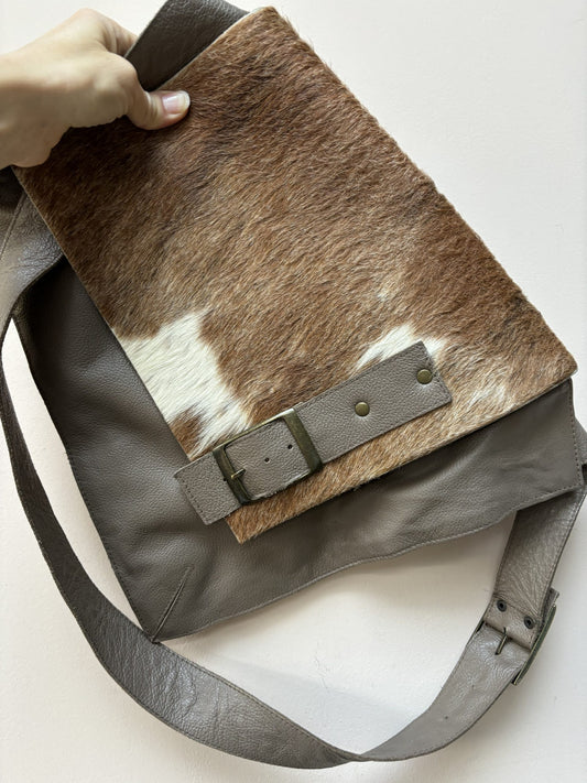 Leather saddle style bag