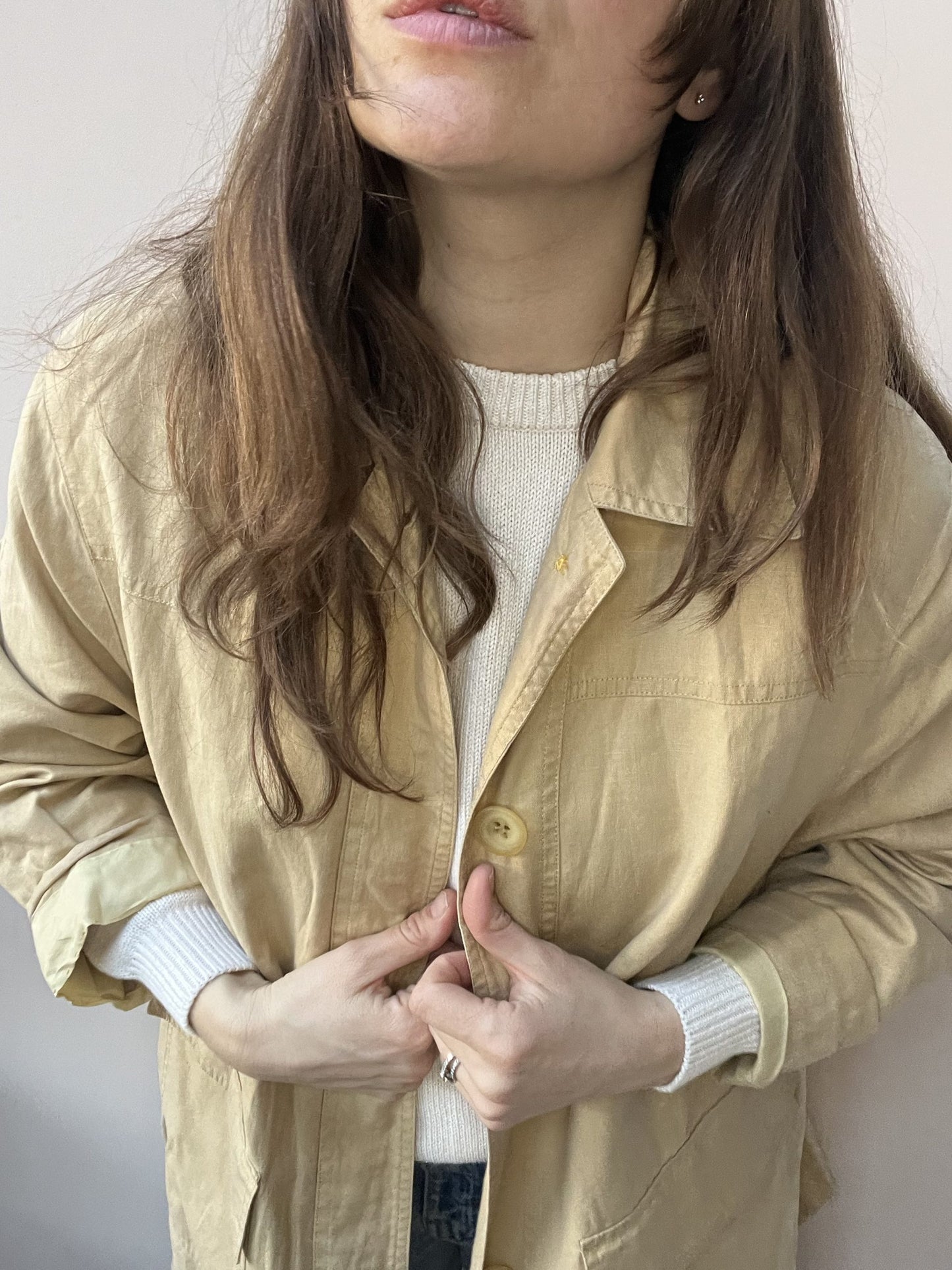 Linen cotton and wax jacket size 10