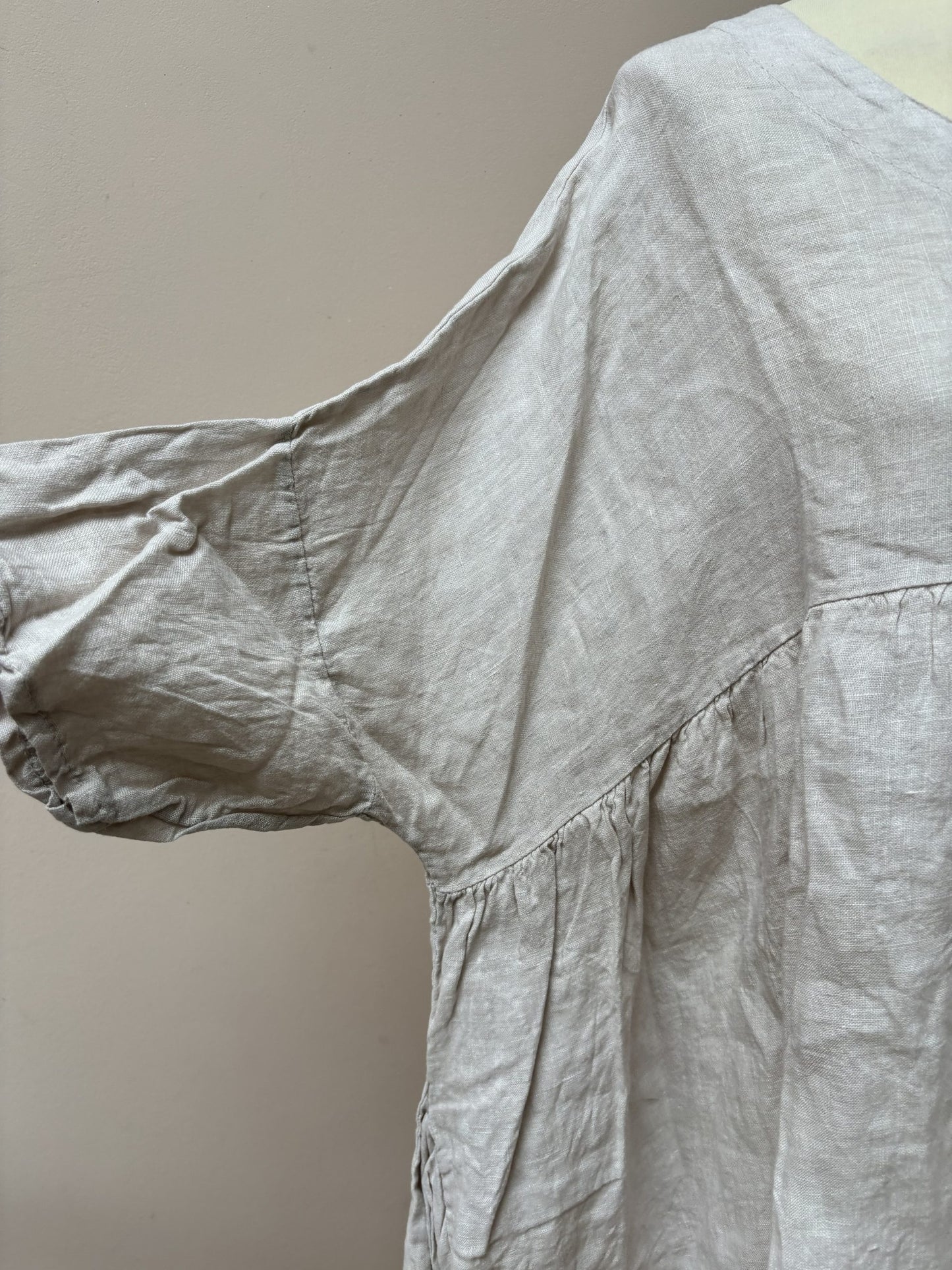 Linen pale pink dress size Large