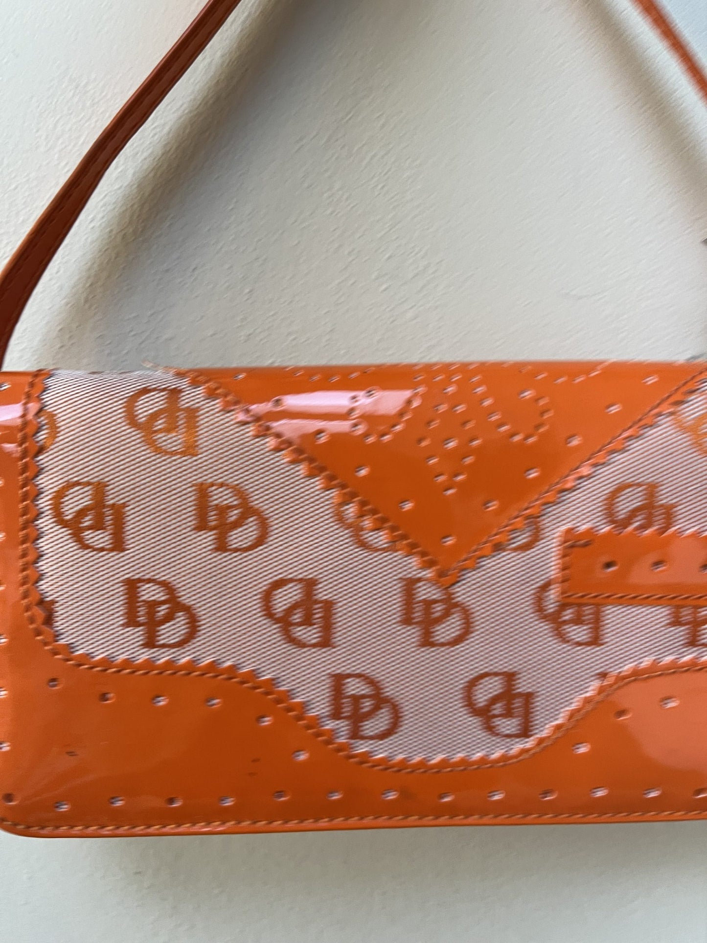 Orange 90's style handbag
