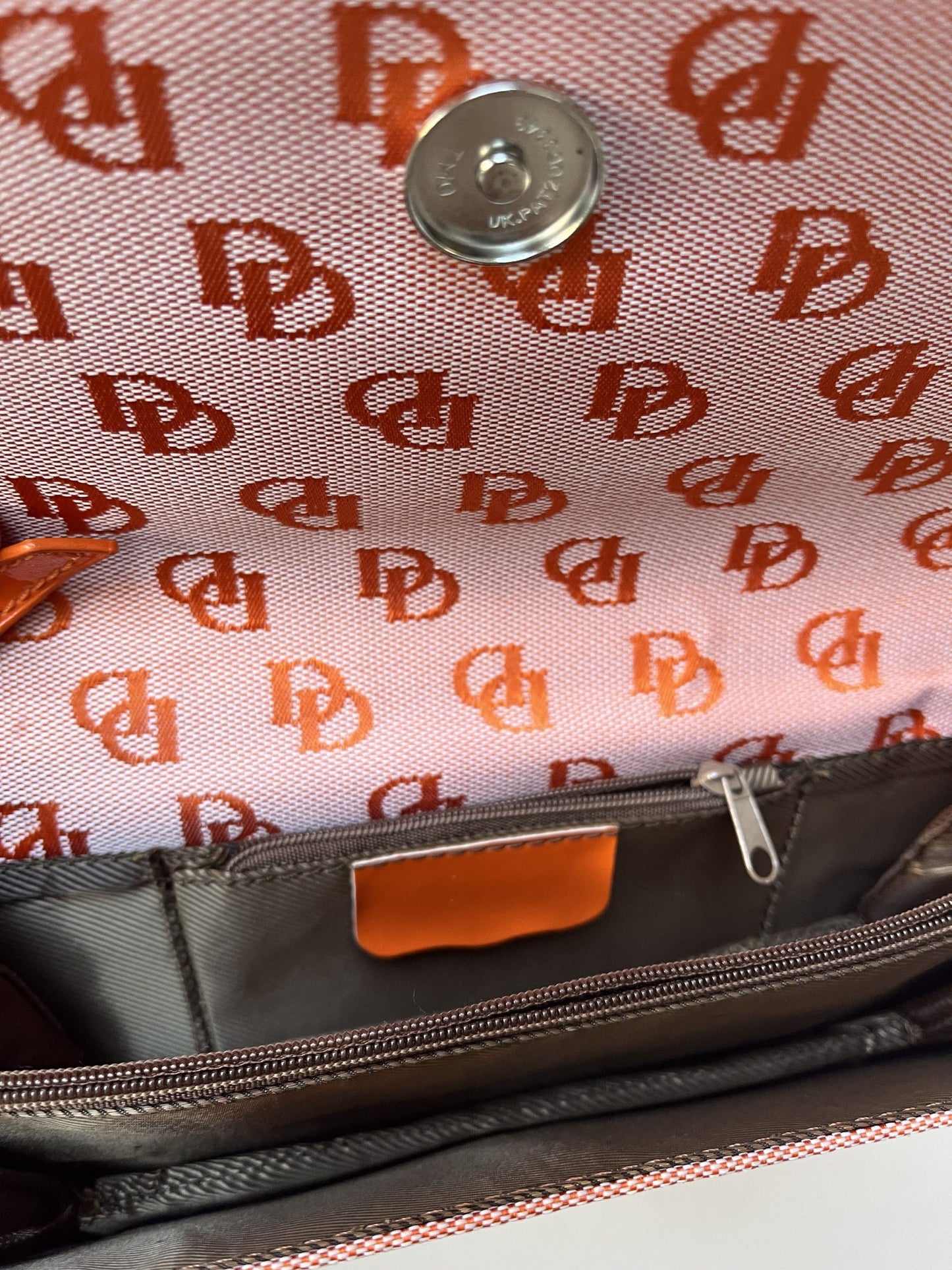 Orange 90's style handbag