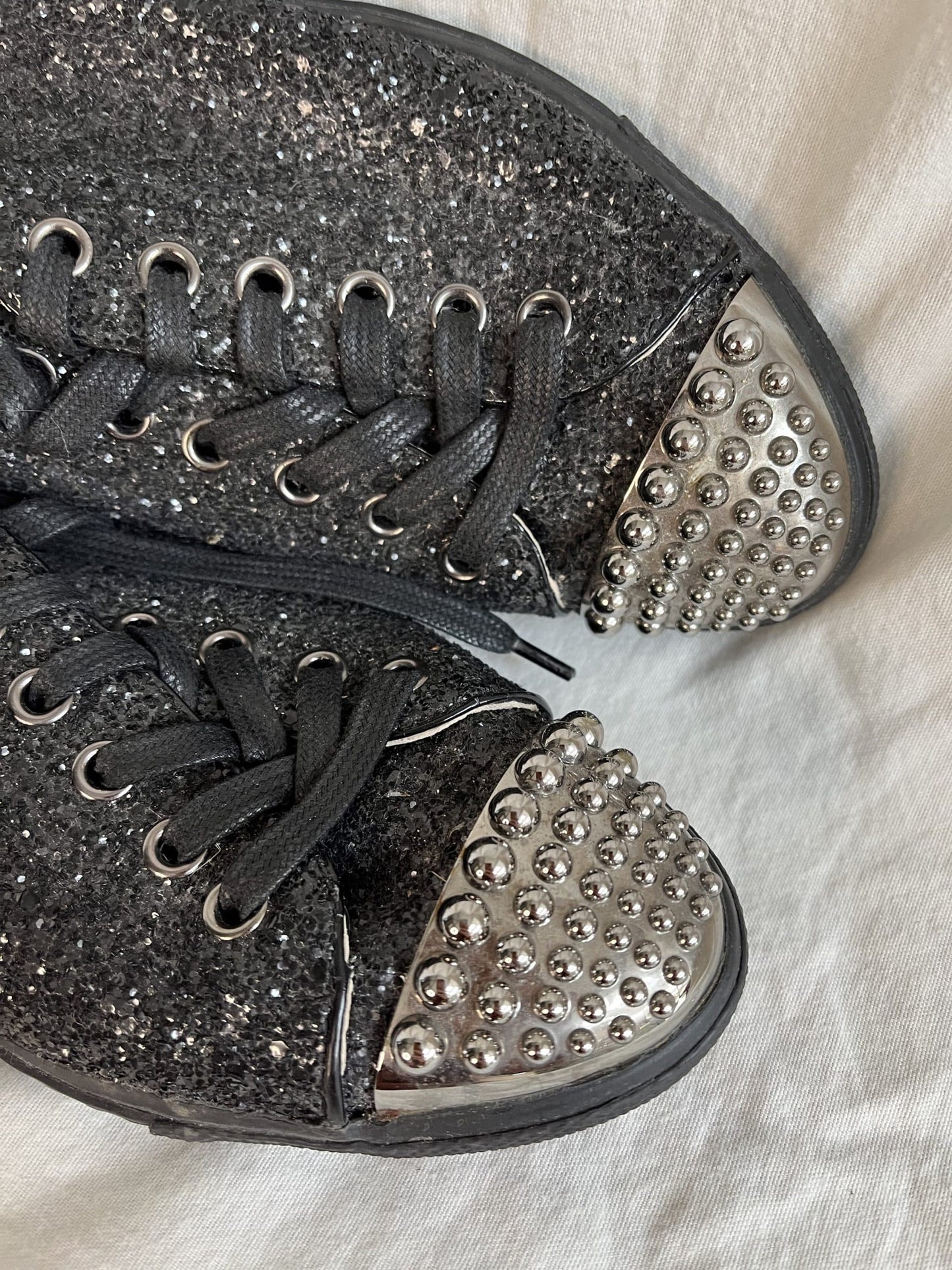 Miu Miu glitter stud shoes size UK4