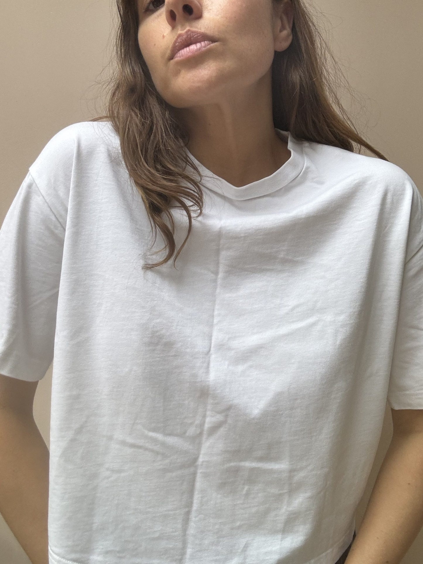 COS cropped white tshirt size XS