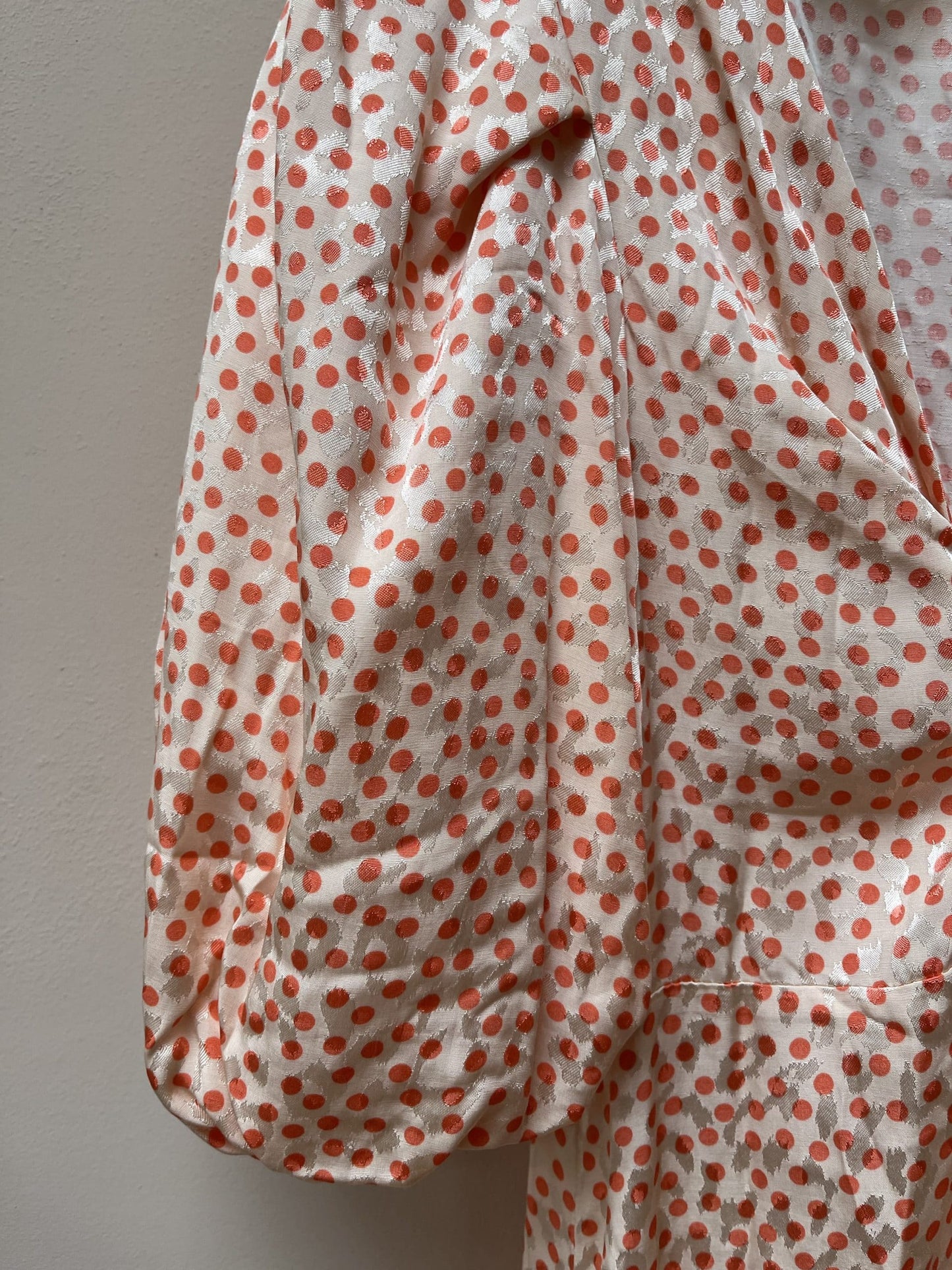 Puff sleeved polka dot dress size 14