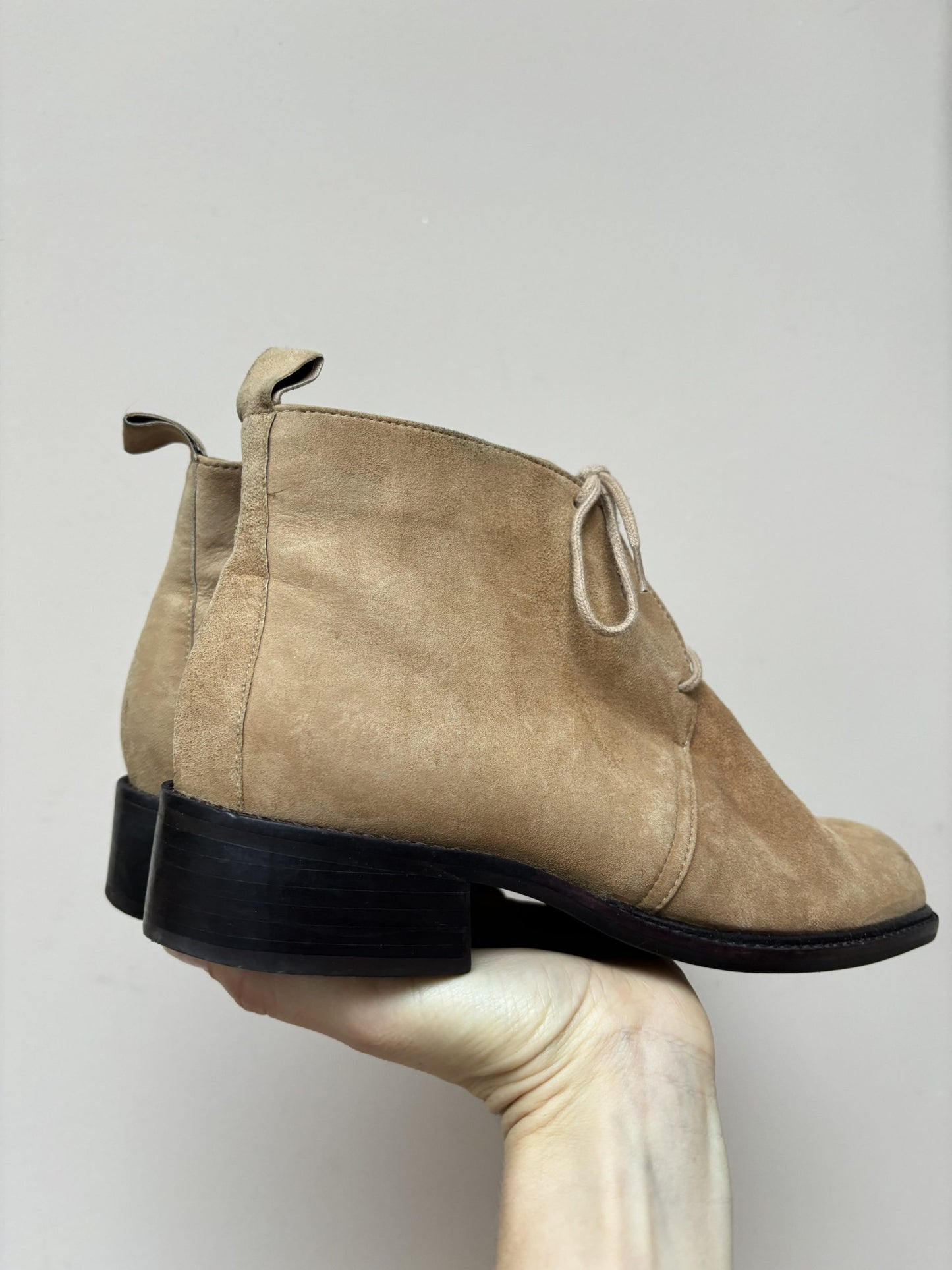 Camel suede ankle boots size UK5