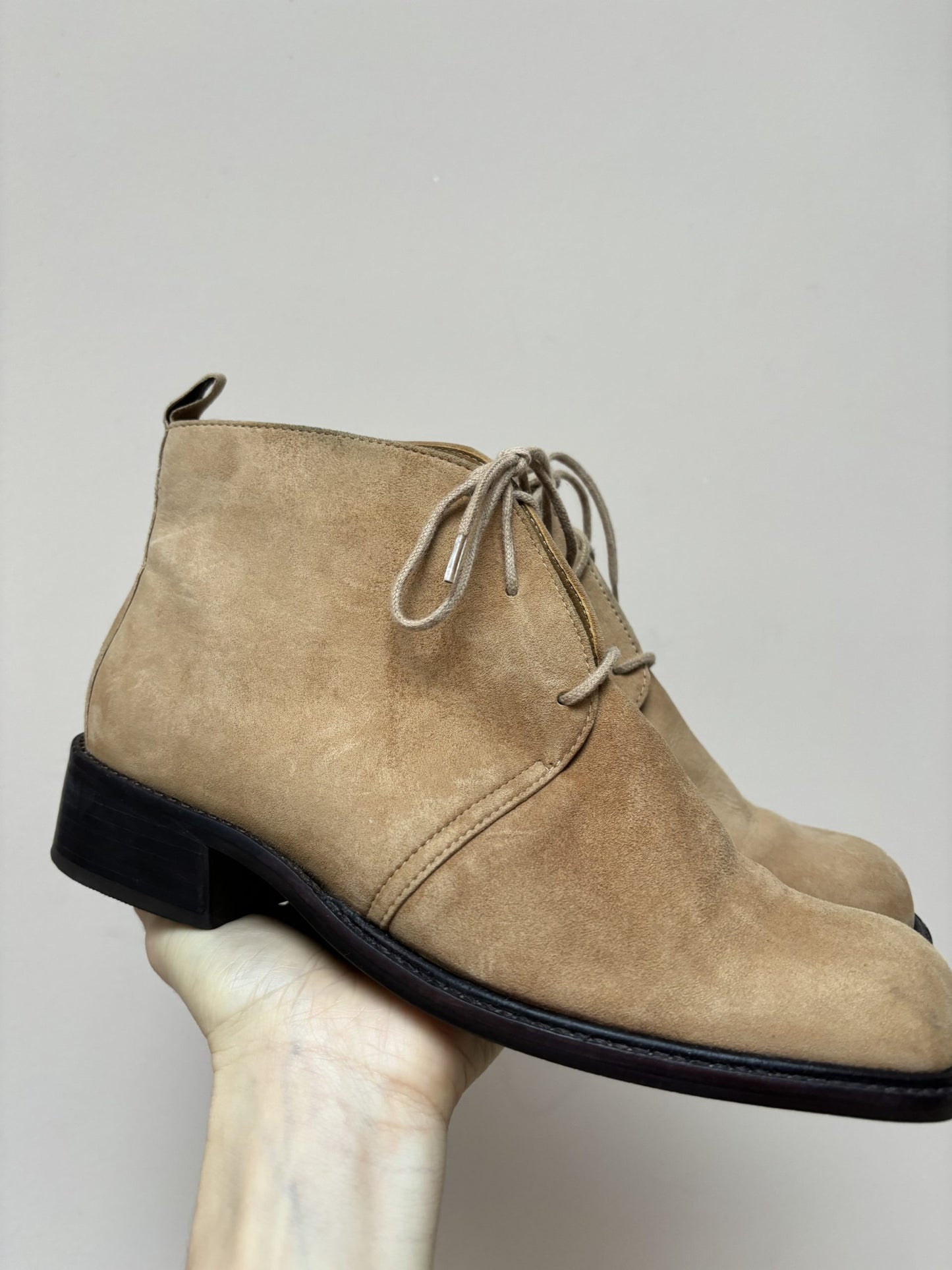 Camel suede ankle boots size UK5