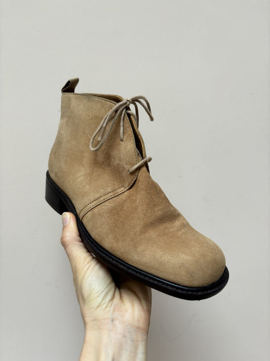Camel suede ankle boots size UK5