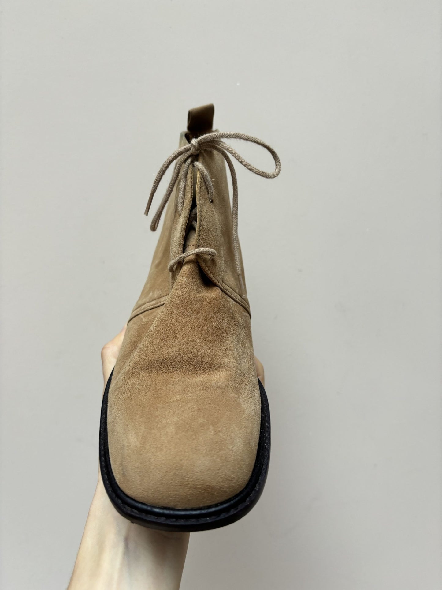 Camel suede ankle boots size UK5