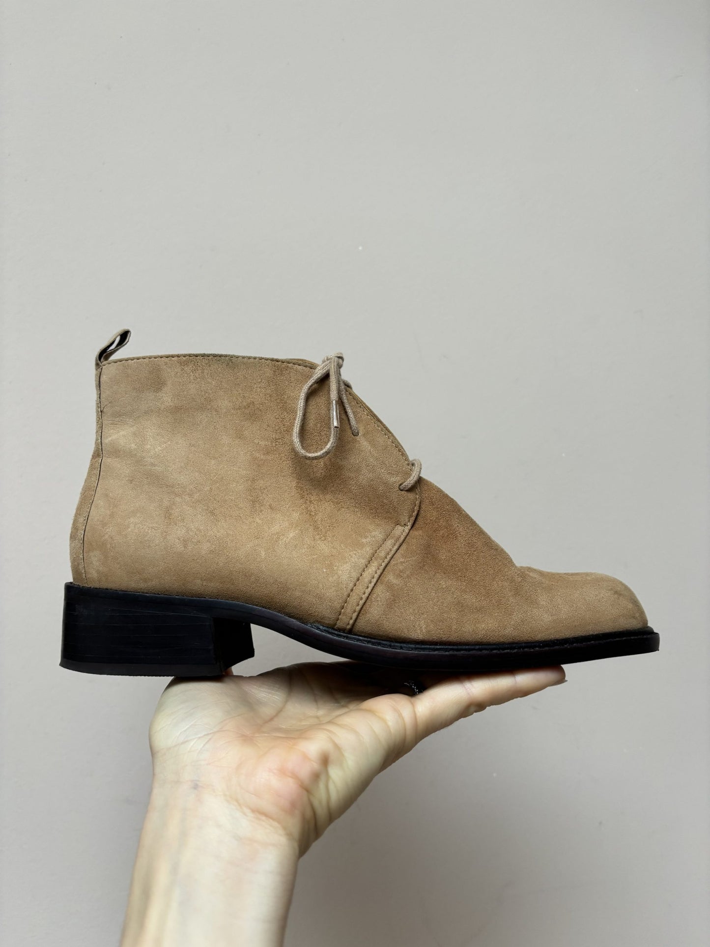 Camel suede ankle boots size UK5