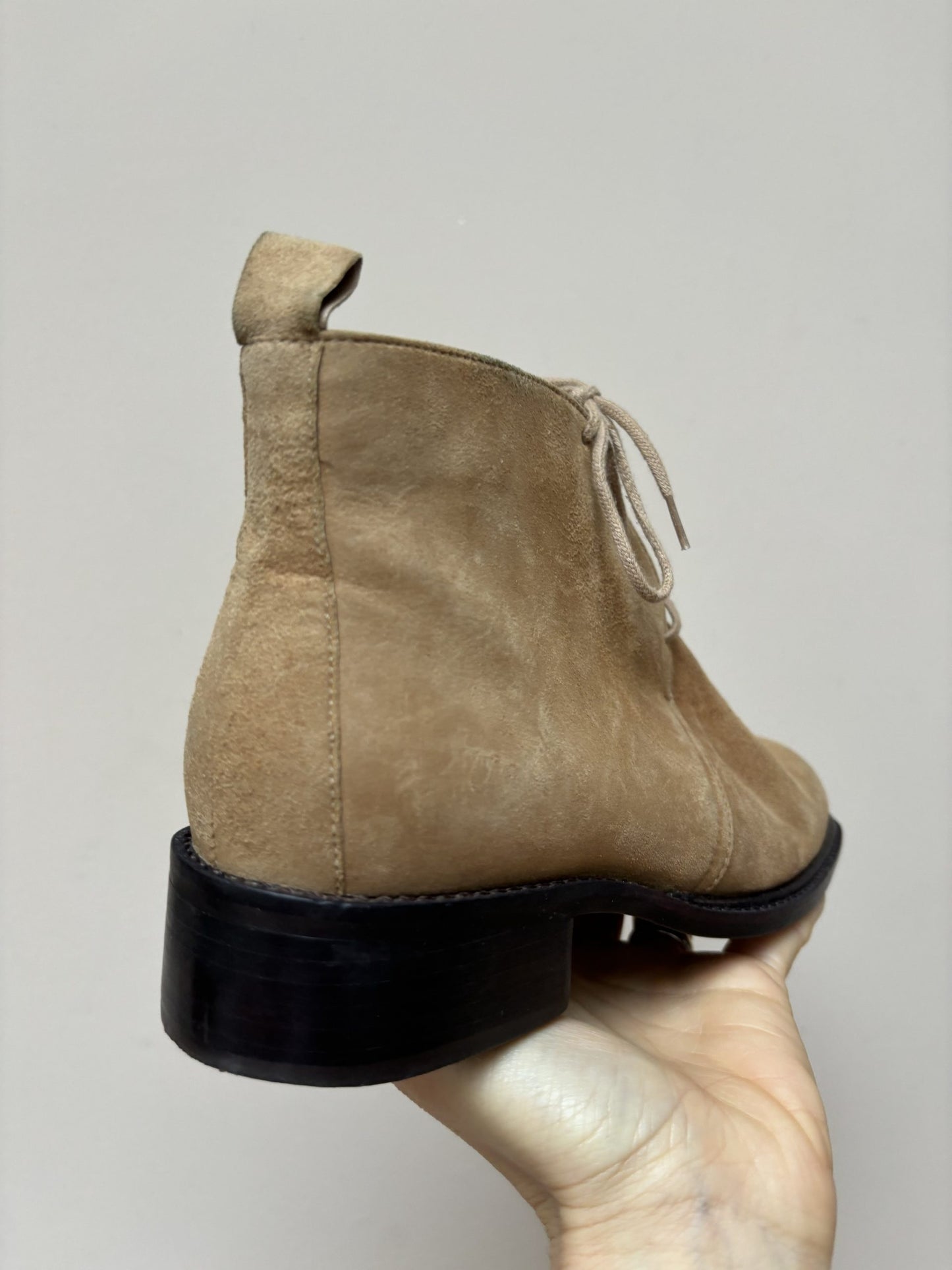 Camel suede ankle boots size UK5