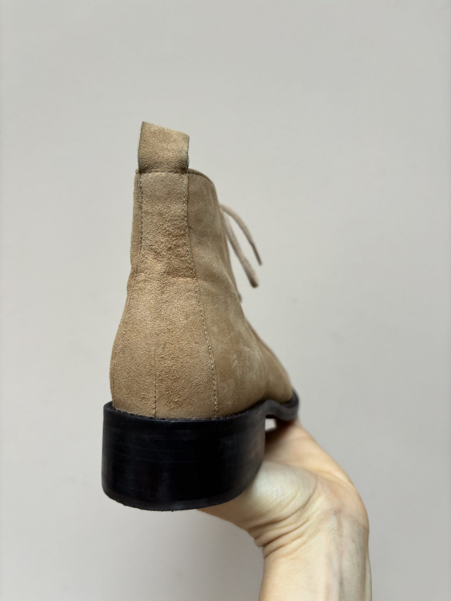 Camel suede ankle boots size UK5