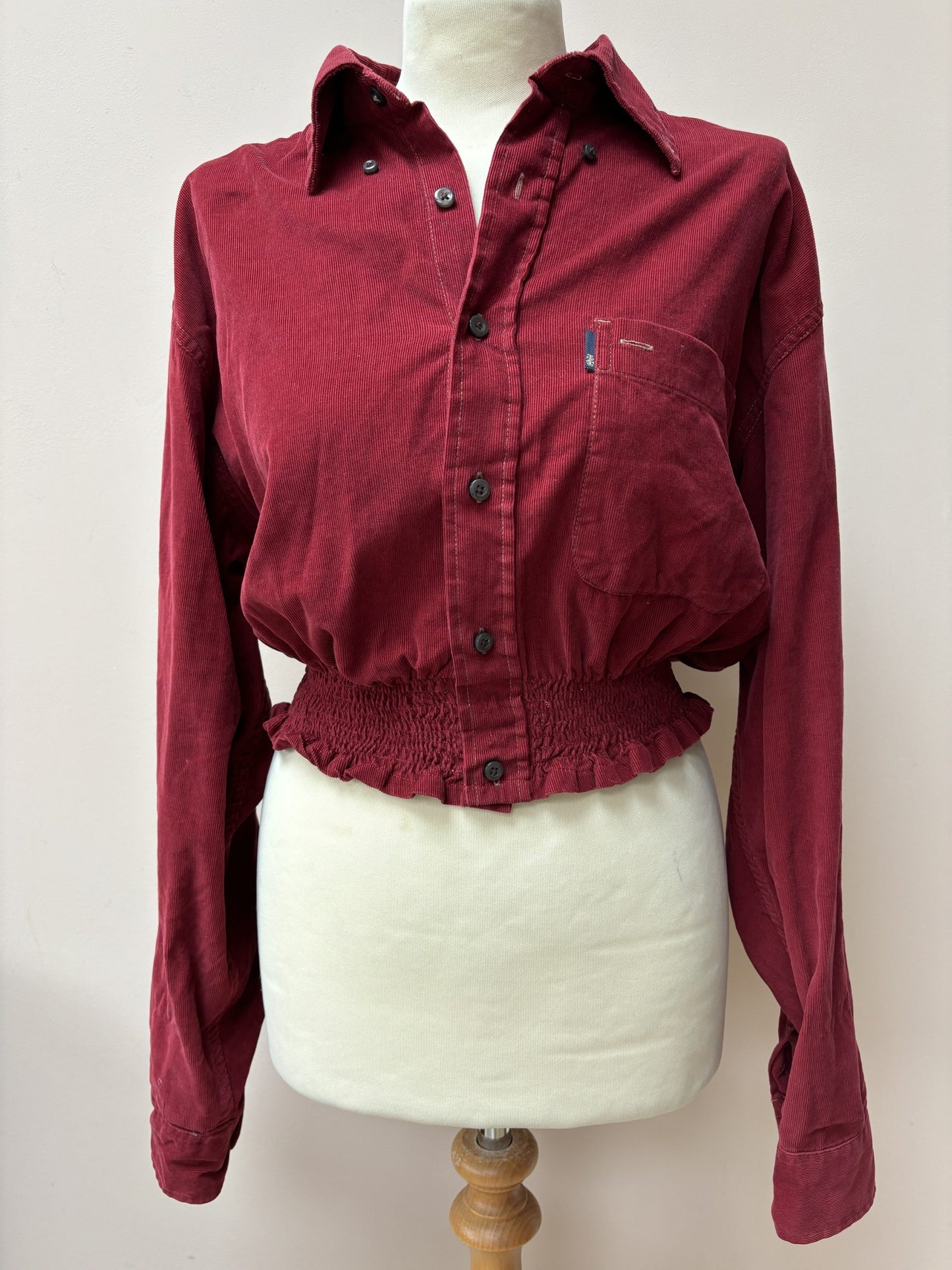 Burgundy cord shirt size 12
