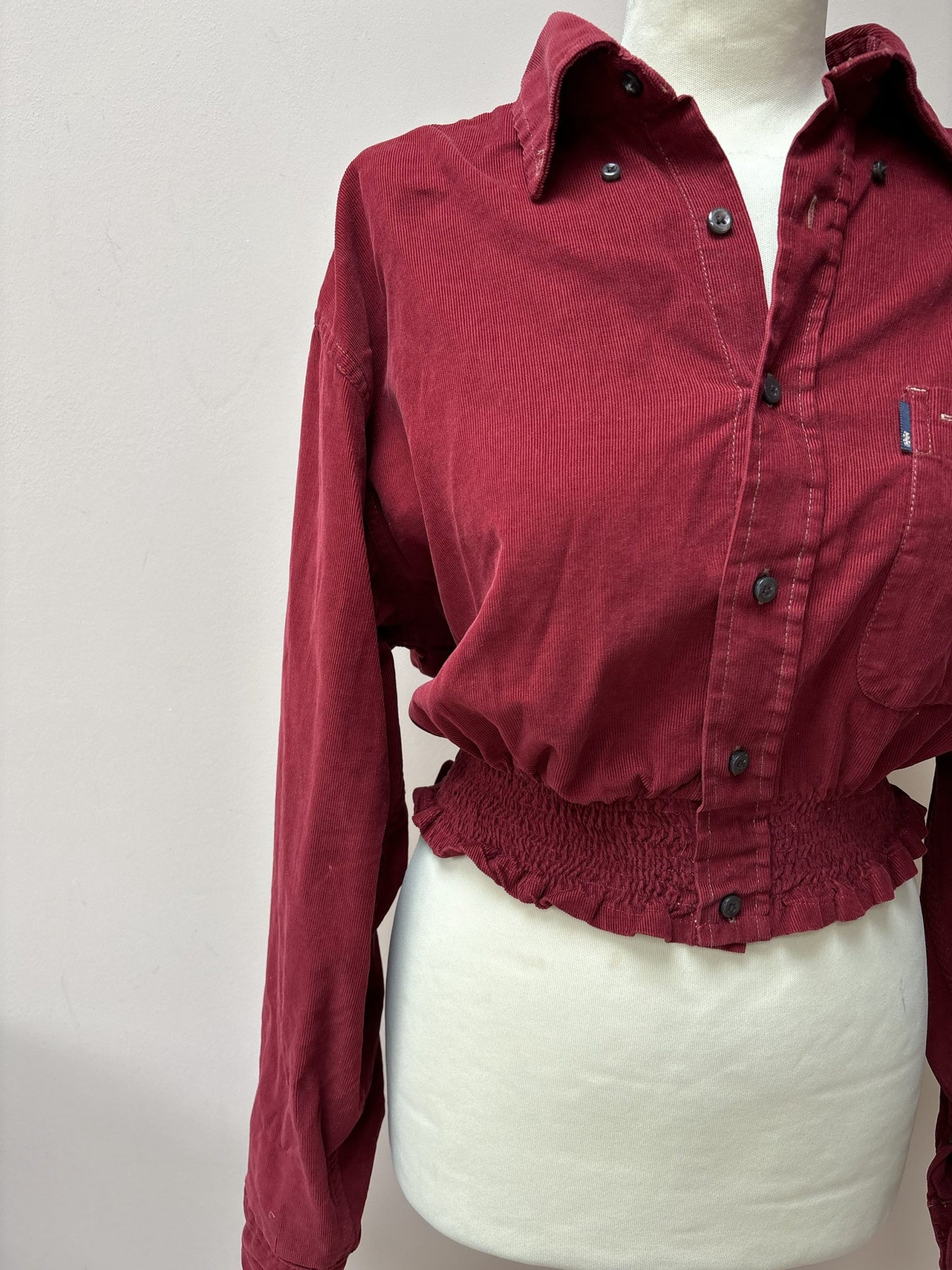 Burgundy cord shirt size 12