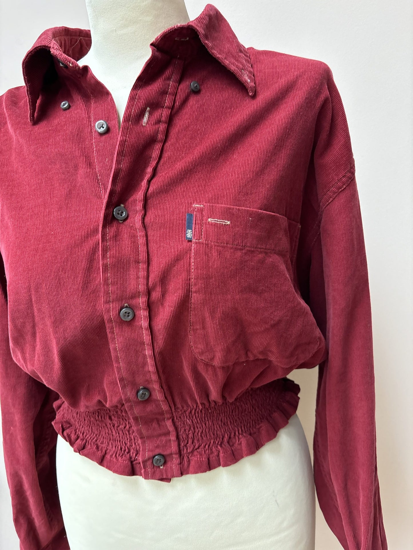 Burgundy cord shirt size 12