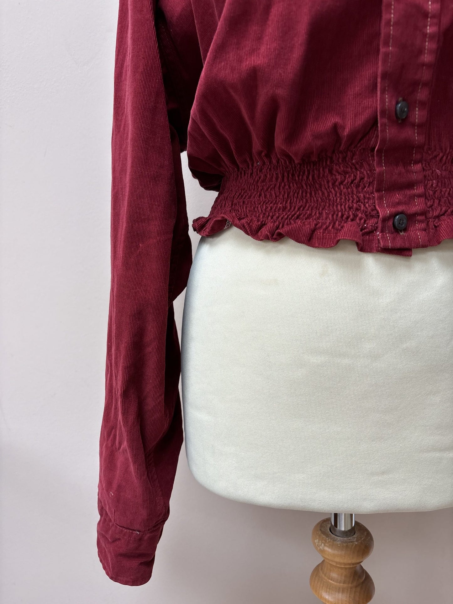 Burgundy cord shirt size 12
