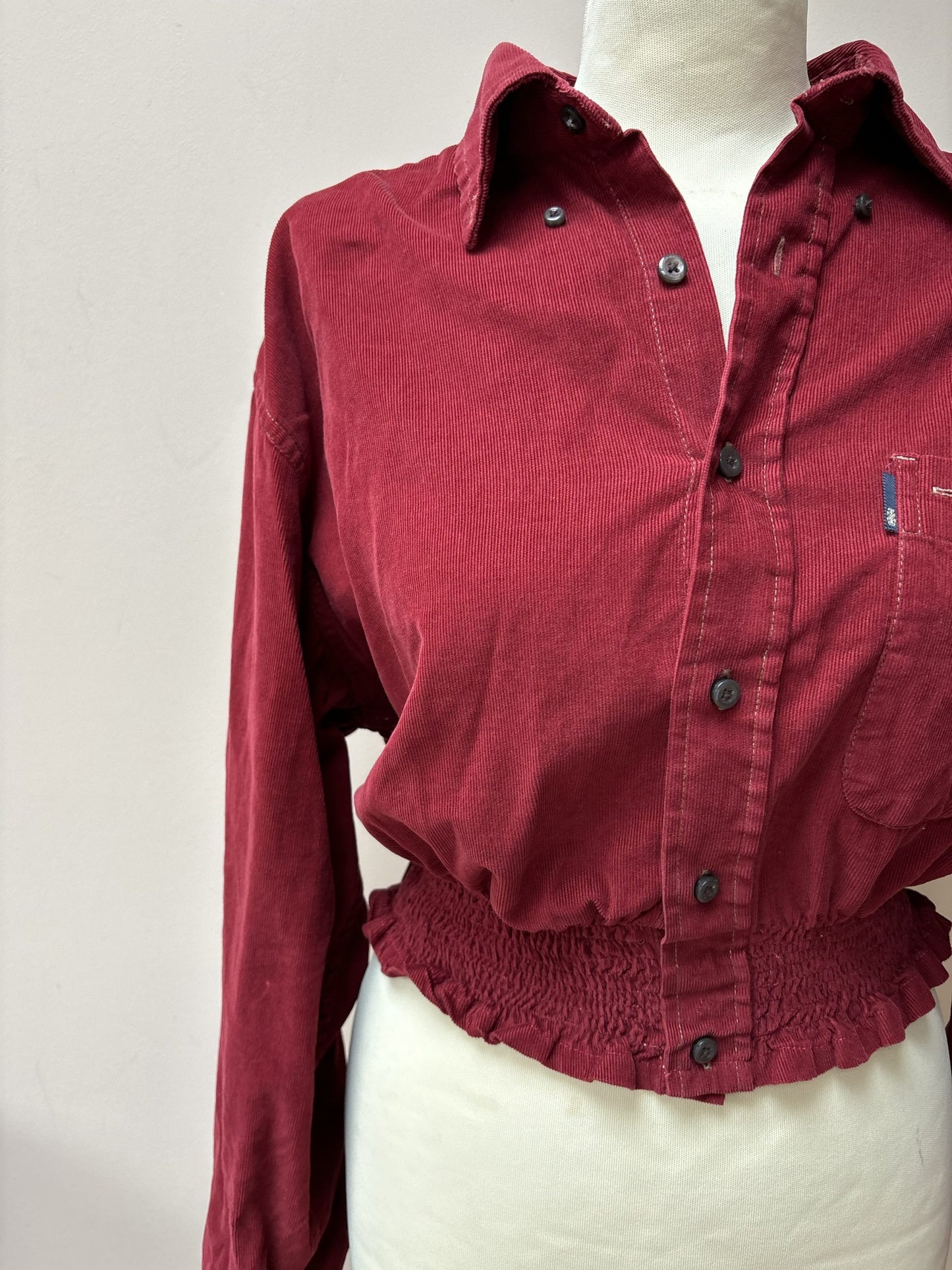 Burgundy cord shirt size 12