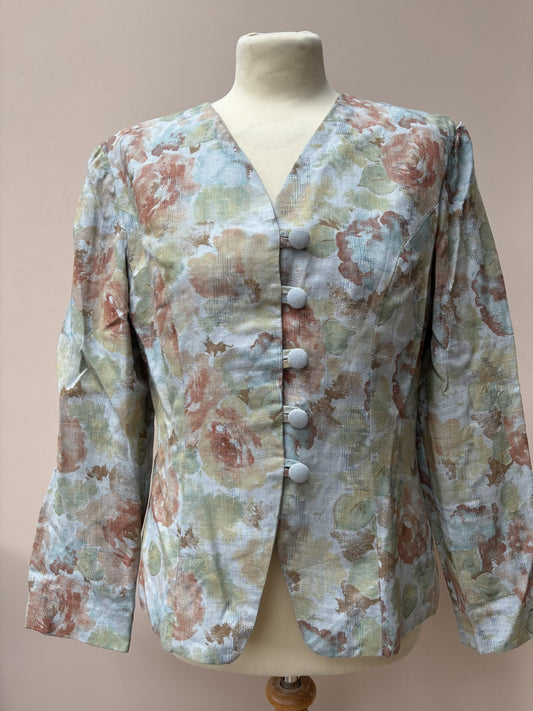 Vintage linen jacket size 10/12