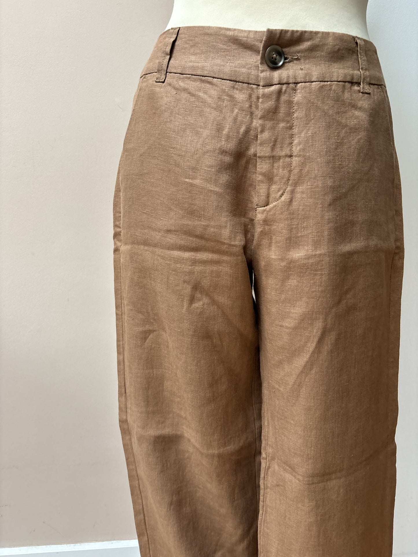 Brown linen trousers size 12