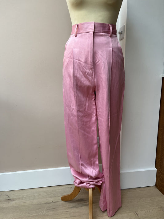 Satin style pink trousers size 10