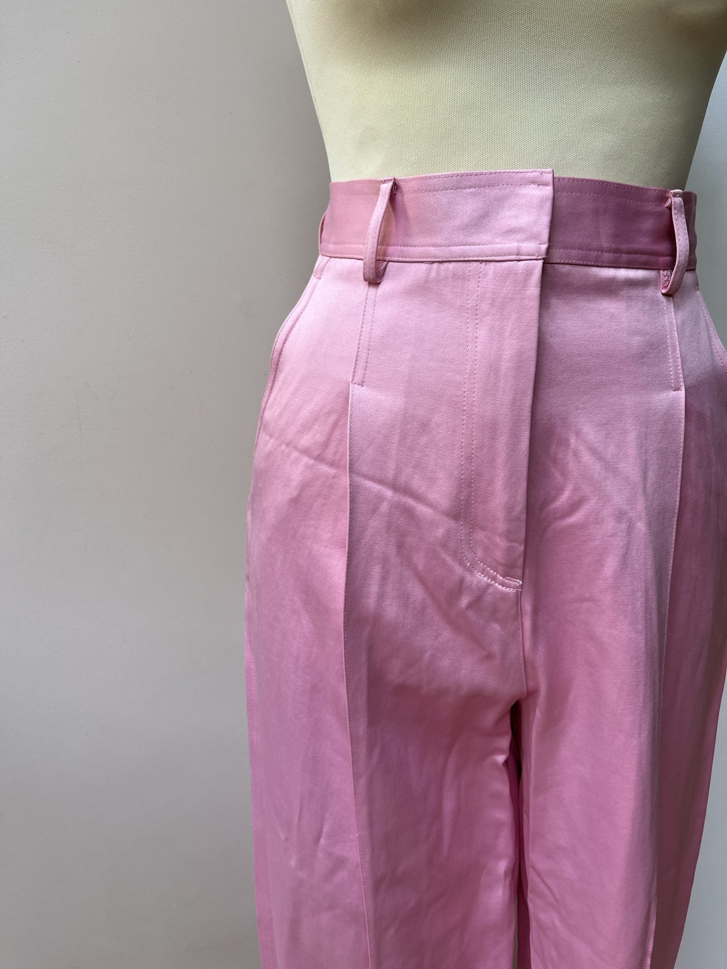 Satin style pink trousers size 10