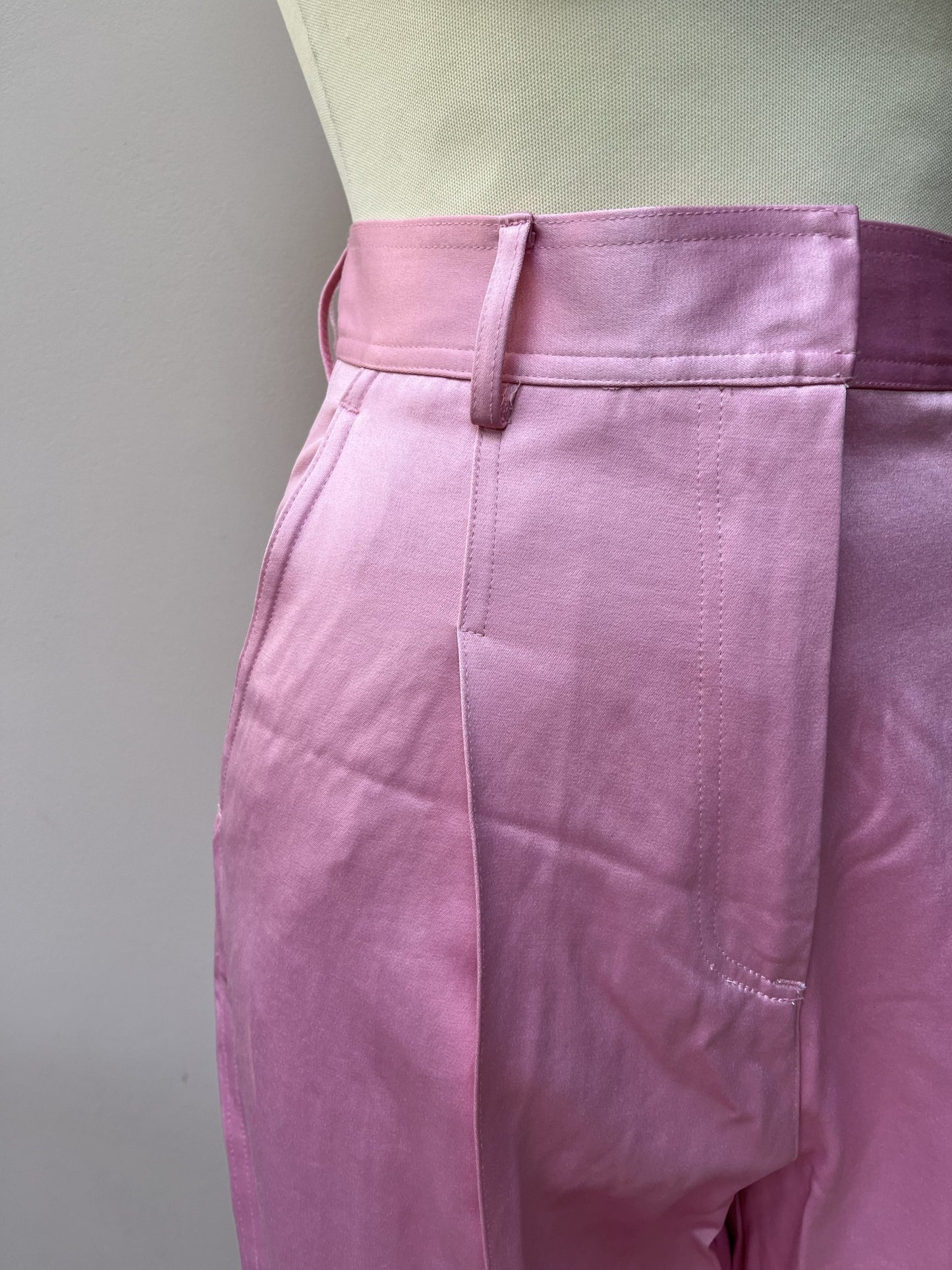 Satin style pink trousers size 10