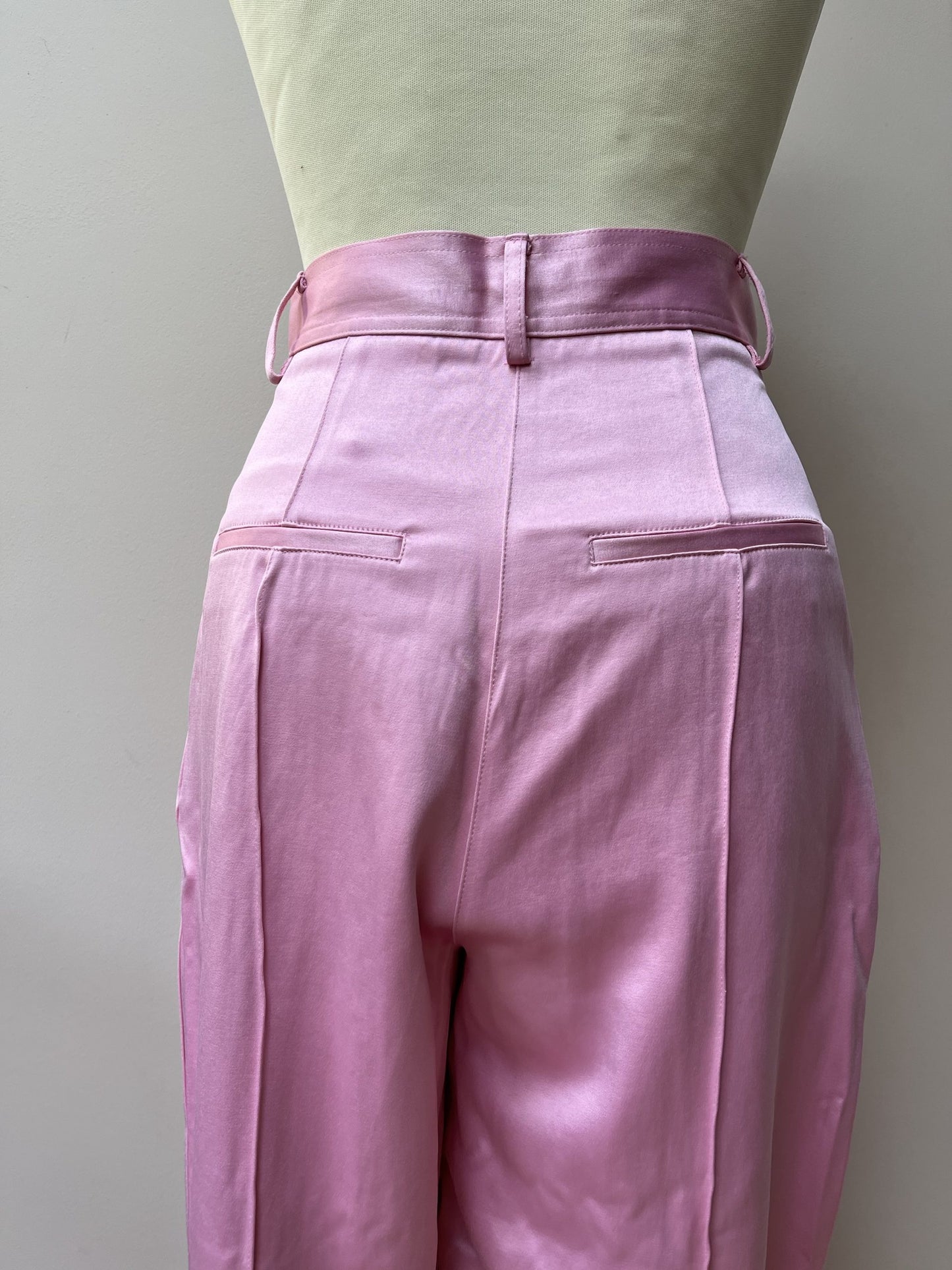 Satin style pink trousers size 10