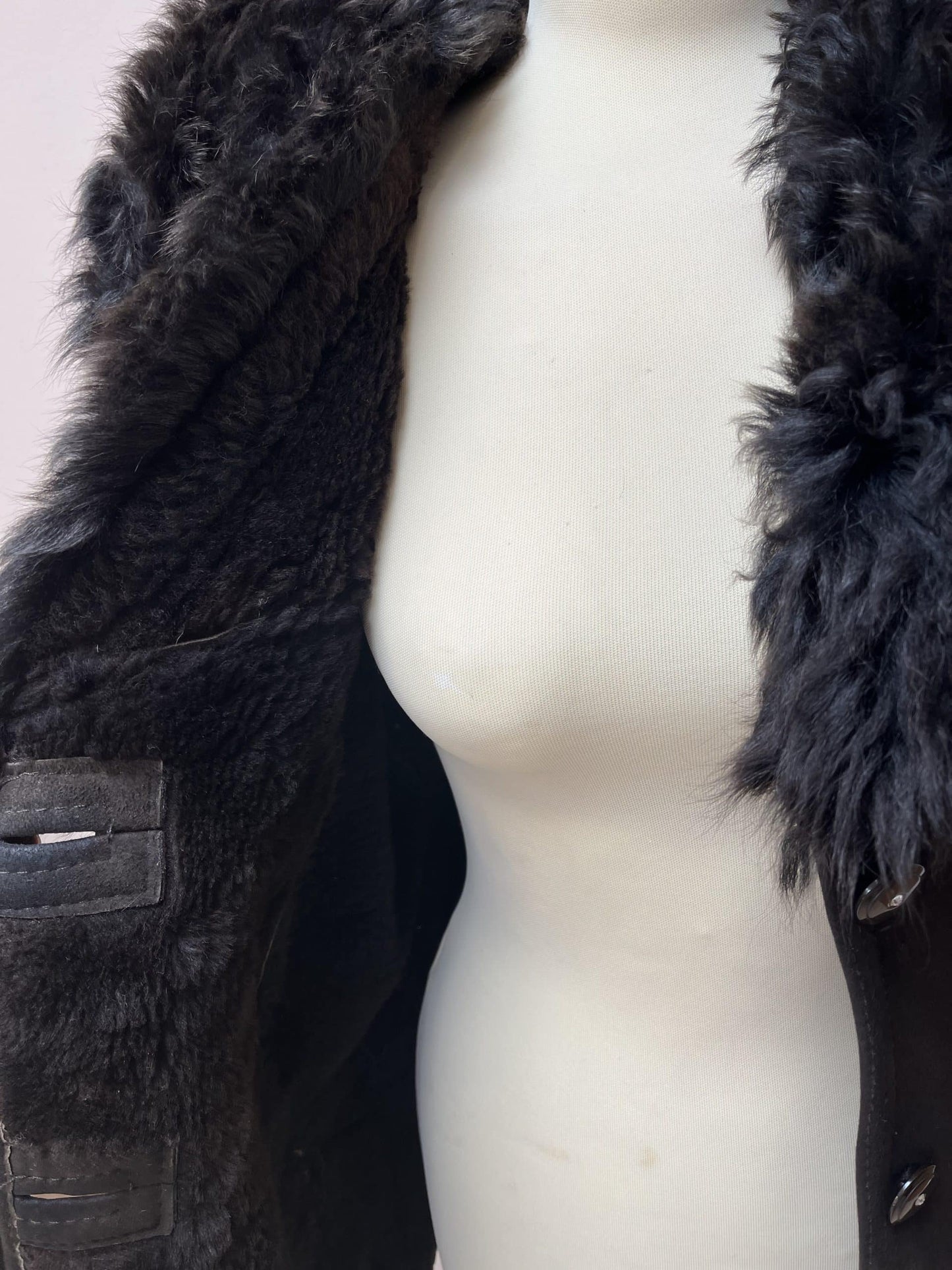 Brown suede shearling jacket size 12/14