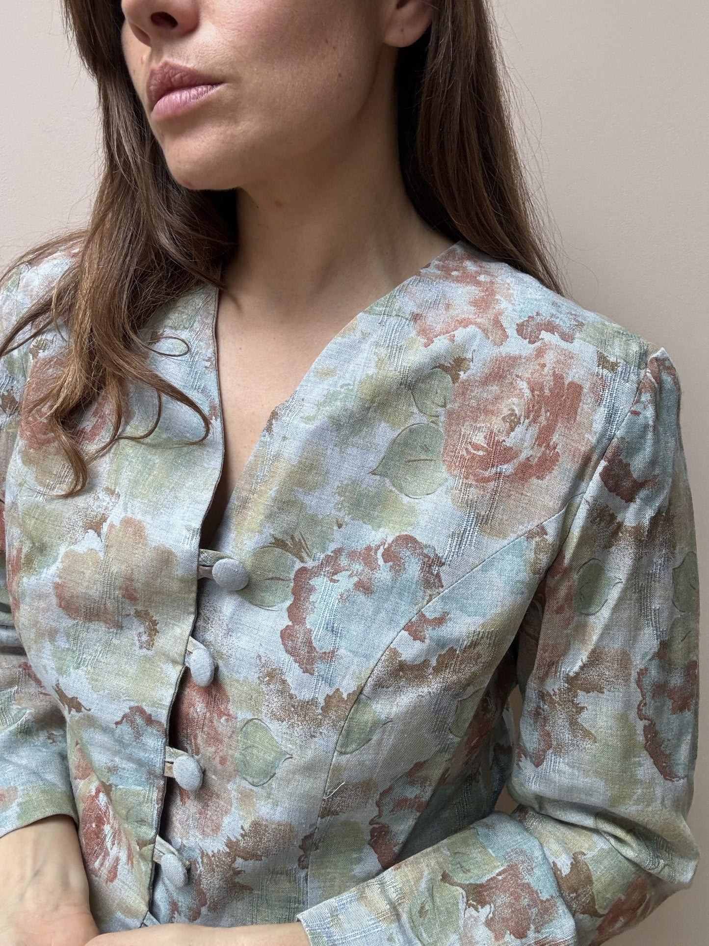 Vintage linen jacket size 10/12