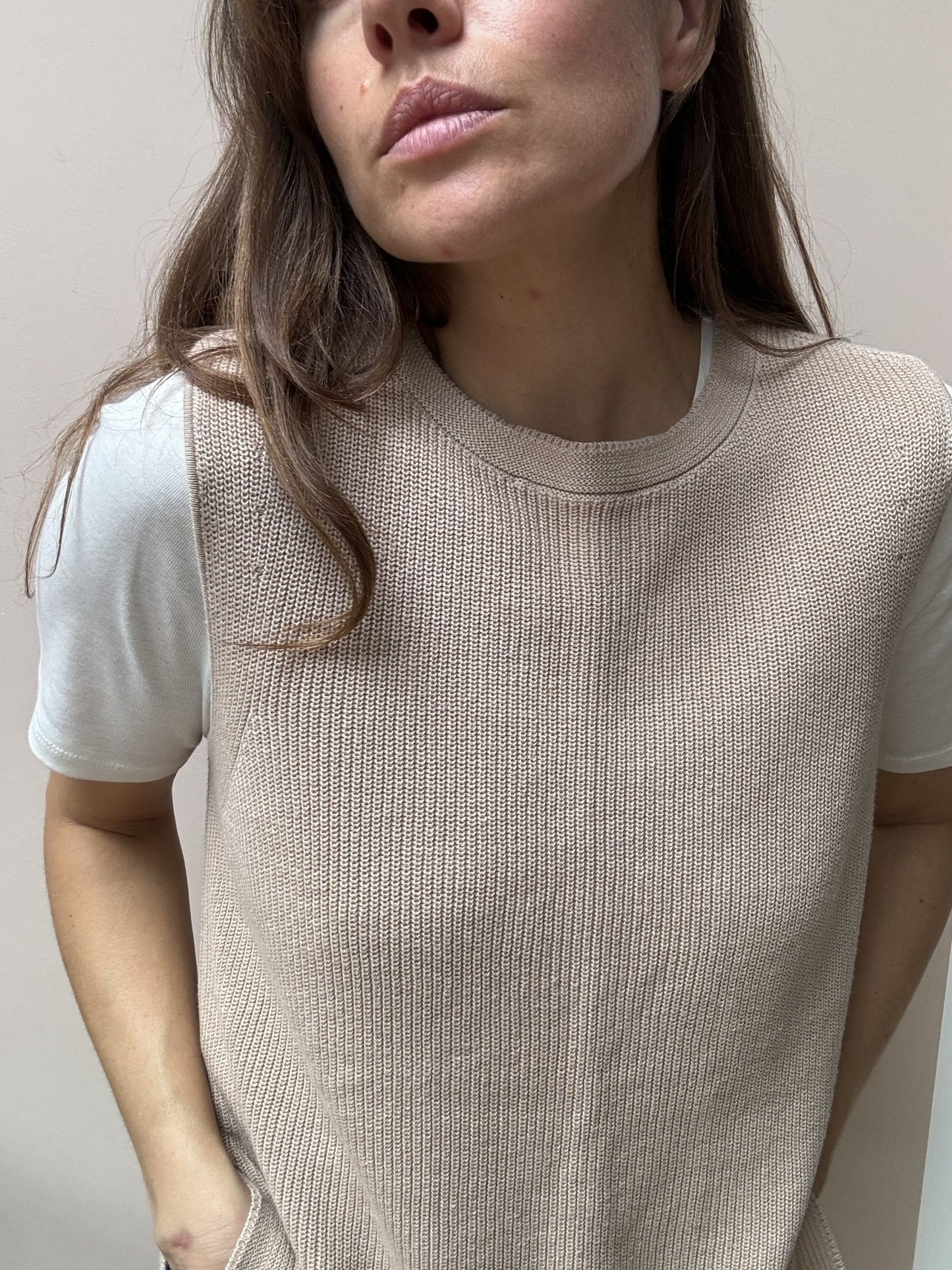 Linen cotton mix tank top size 10-14