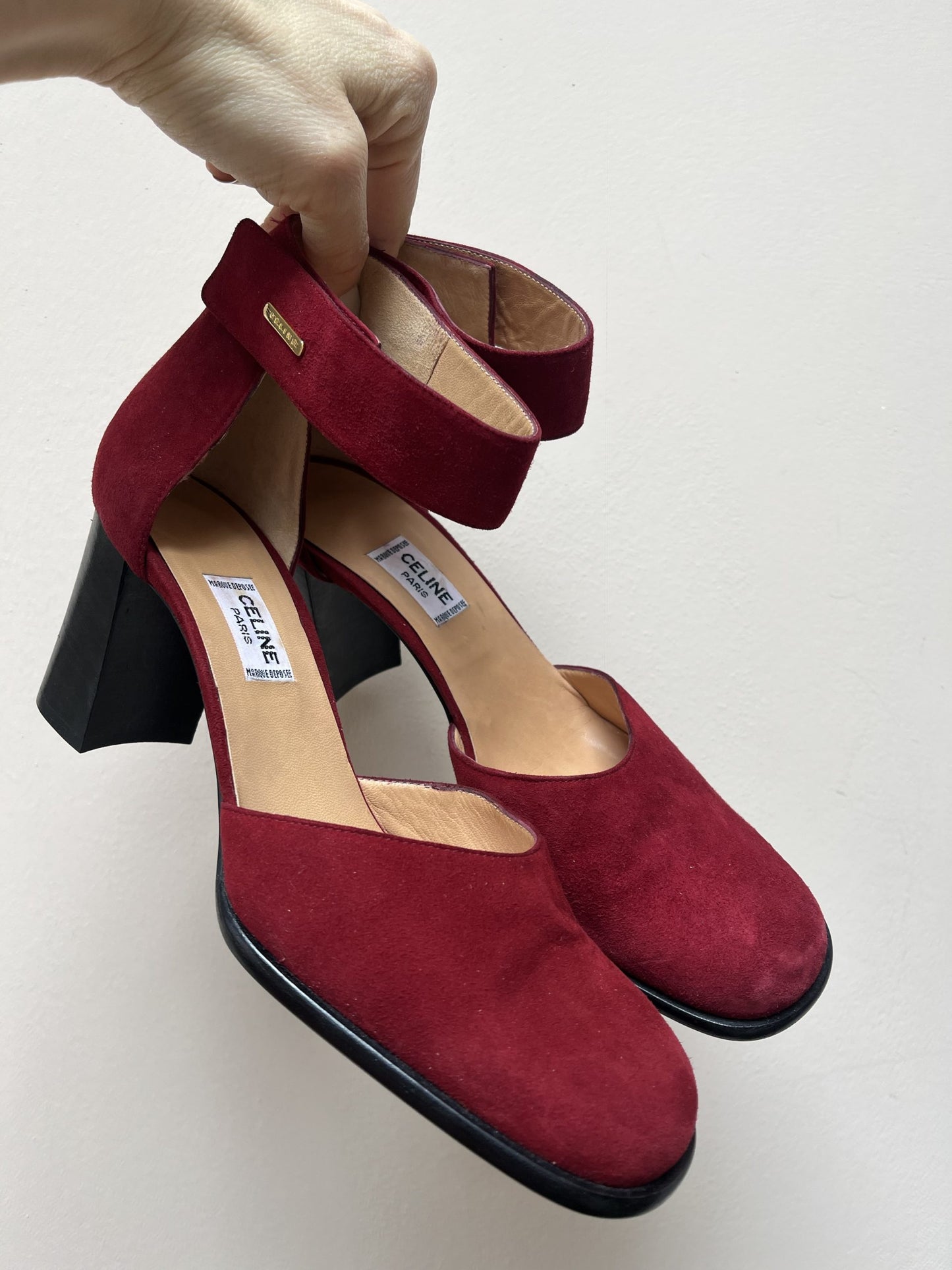 Celine suede heels size uk5