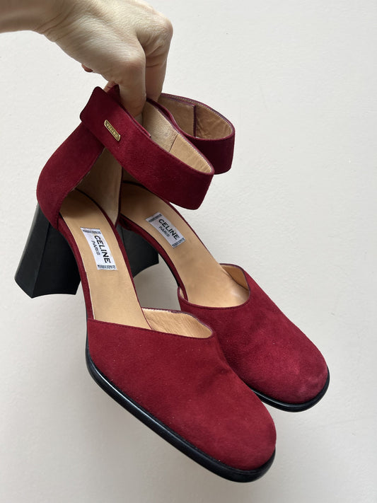Celine suede heels size uk5
