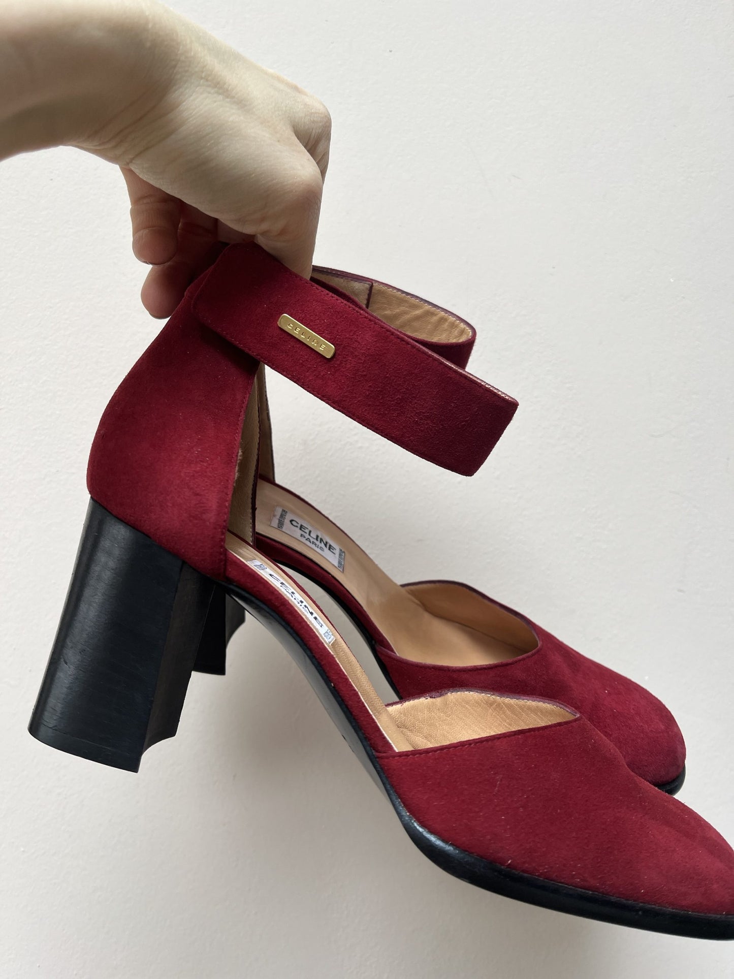 Celine suede heels size uk5