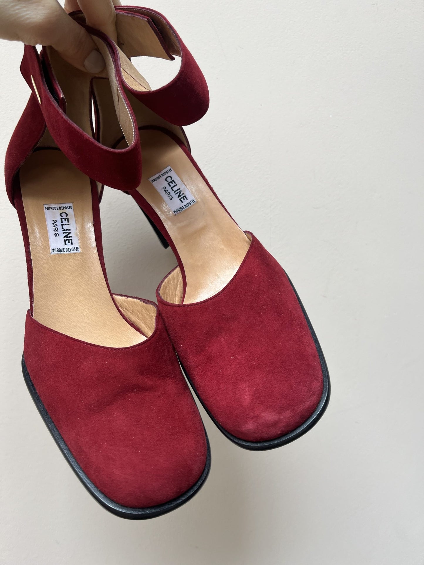 Celine suede heels size uk5