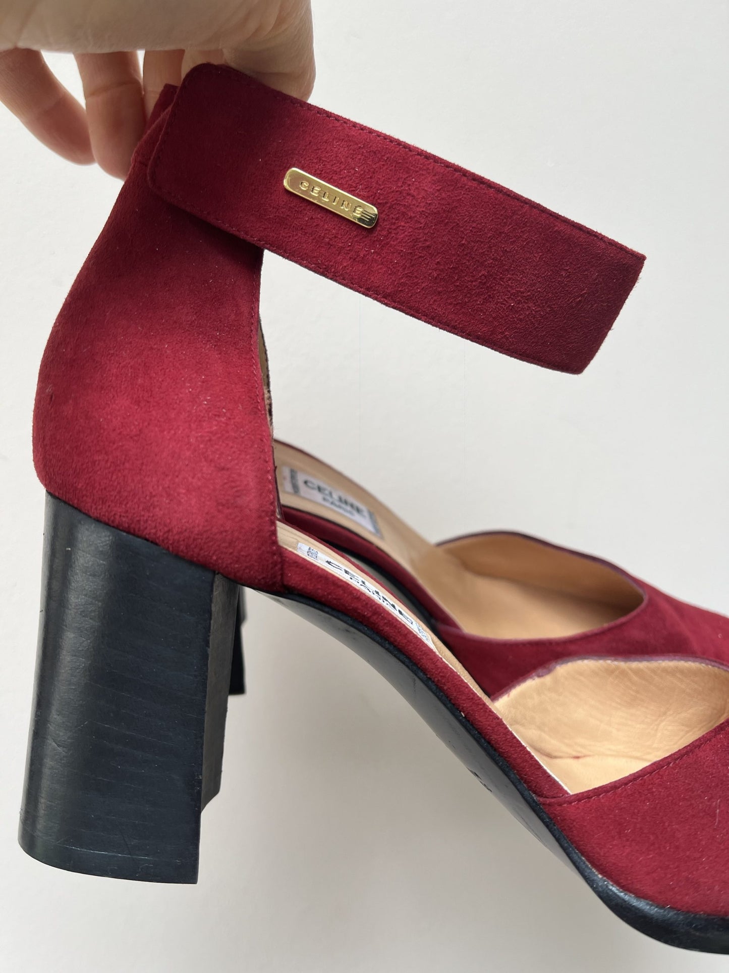 Celine suede heels size uk5
