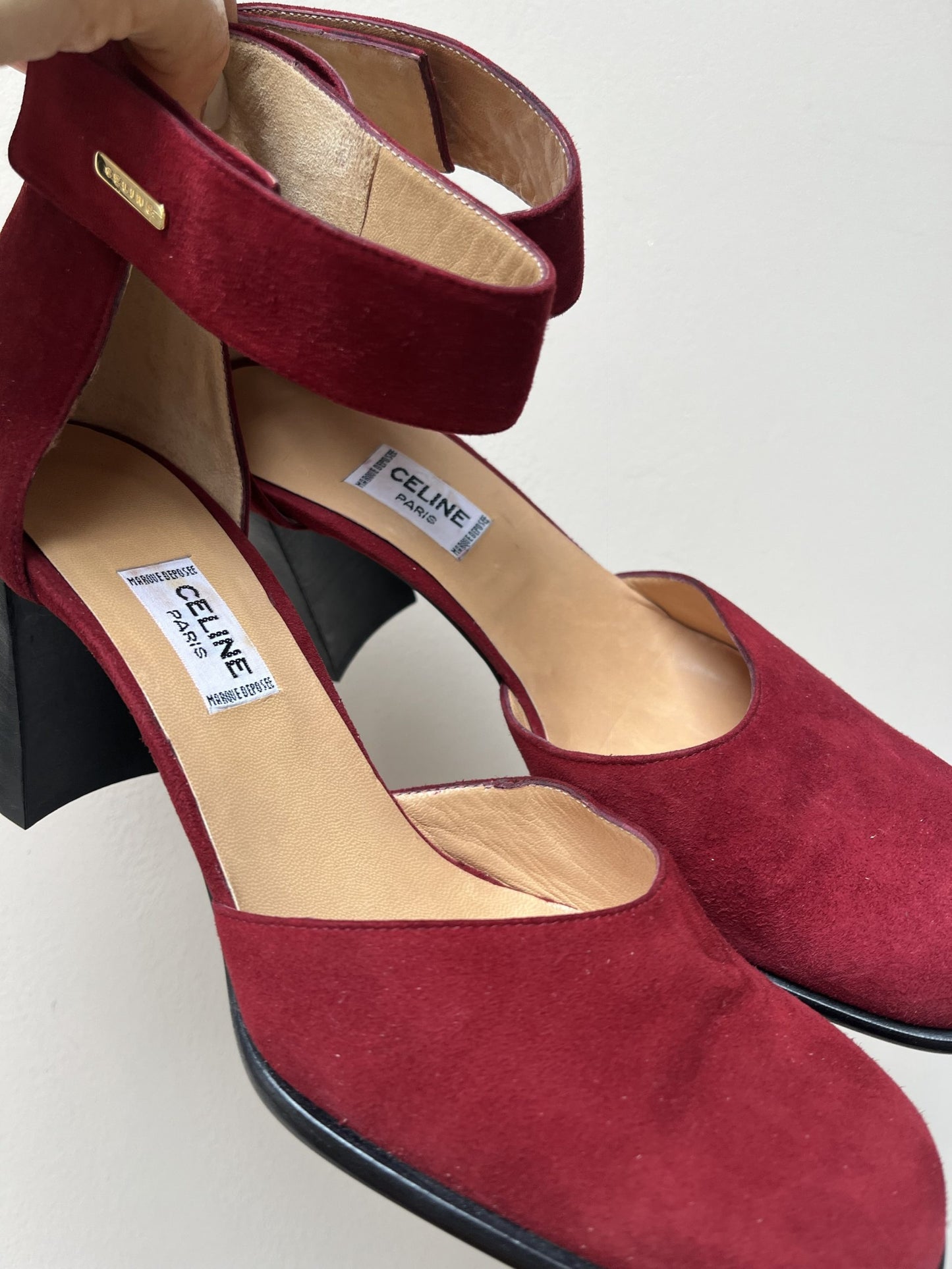 Celine suede heels size uk5