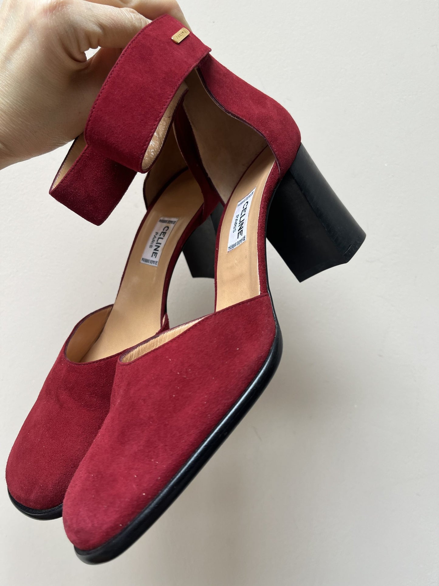 Celine suede heels size uk5