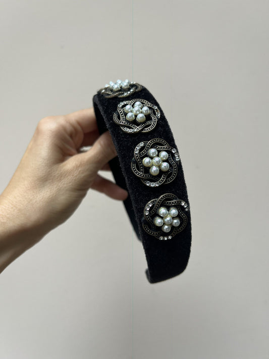 Embellished velvet hairband
