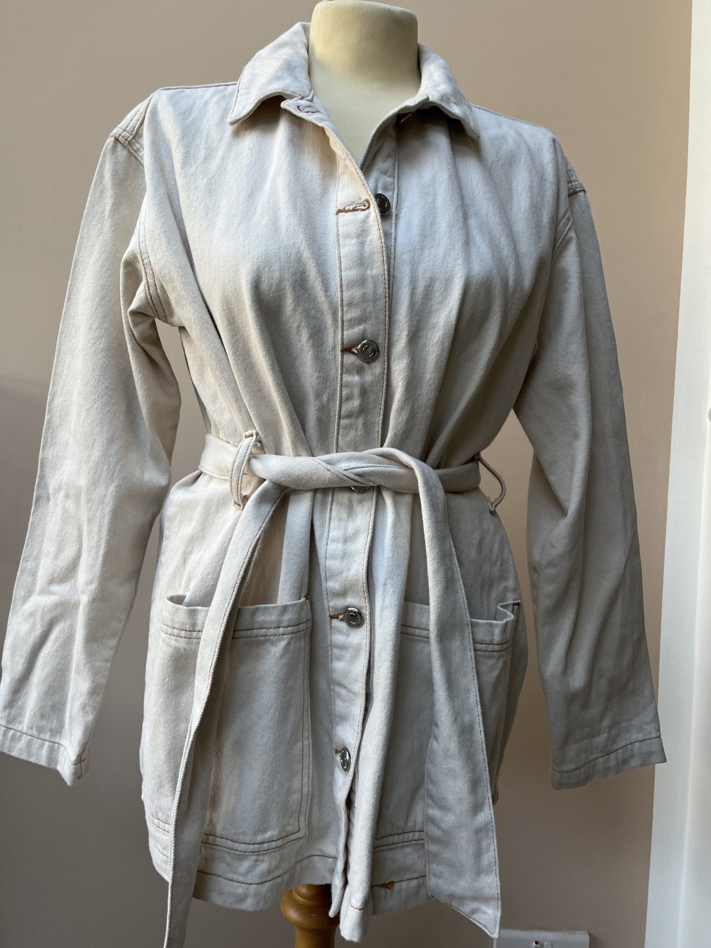 Cotton belted jacket size 10