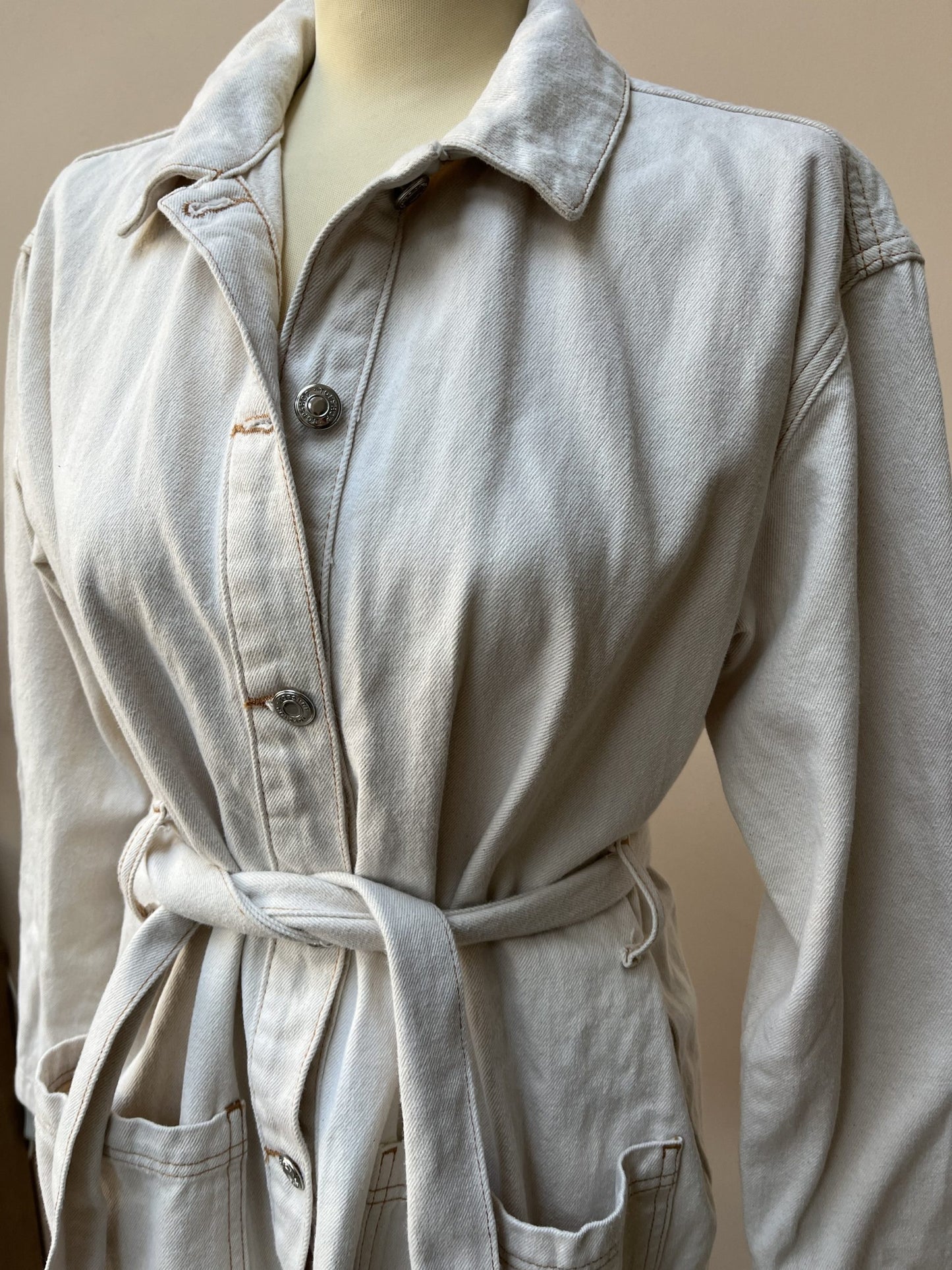 Cotton belted jacket size 10