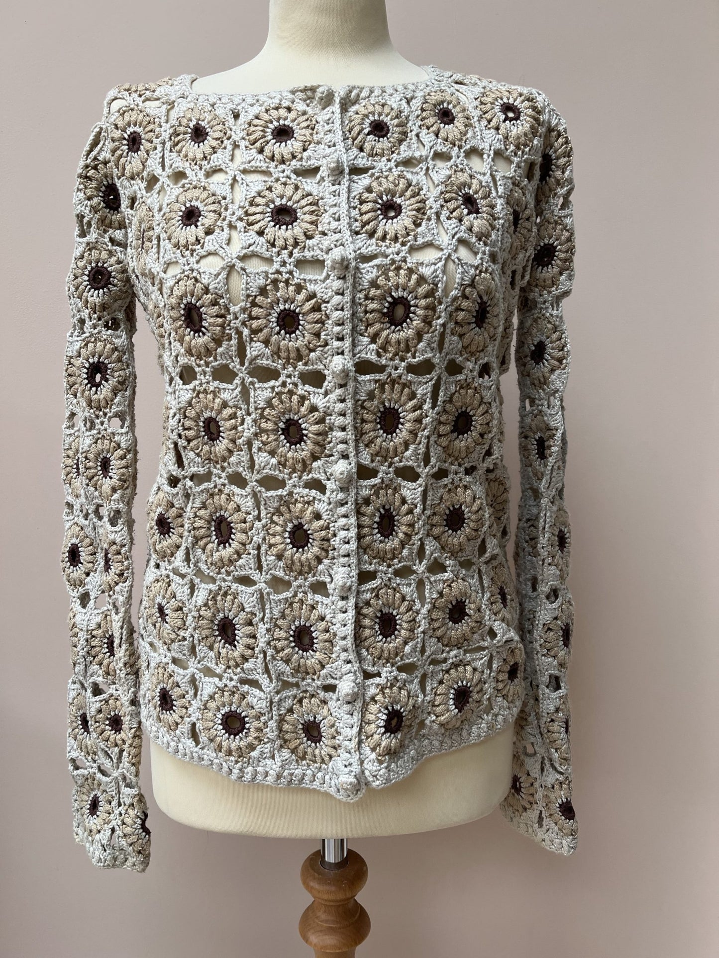 Crochet flower cardigan size 8-12