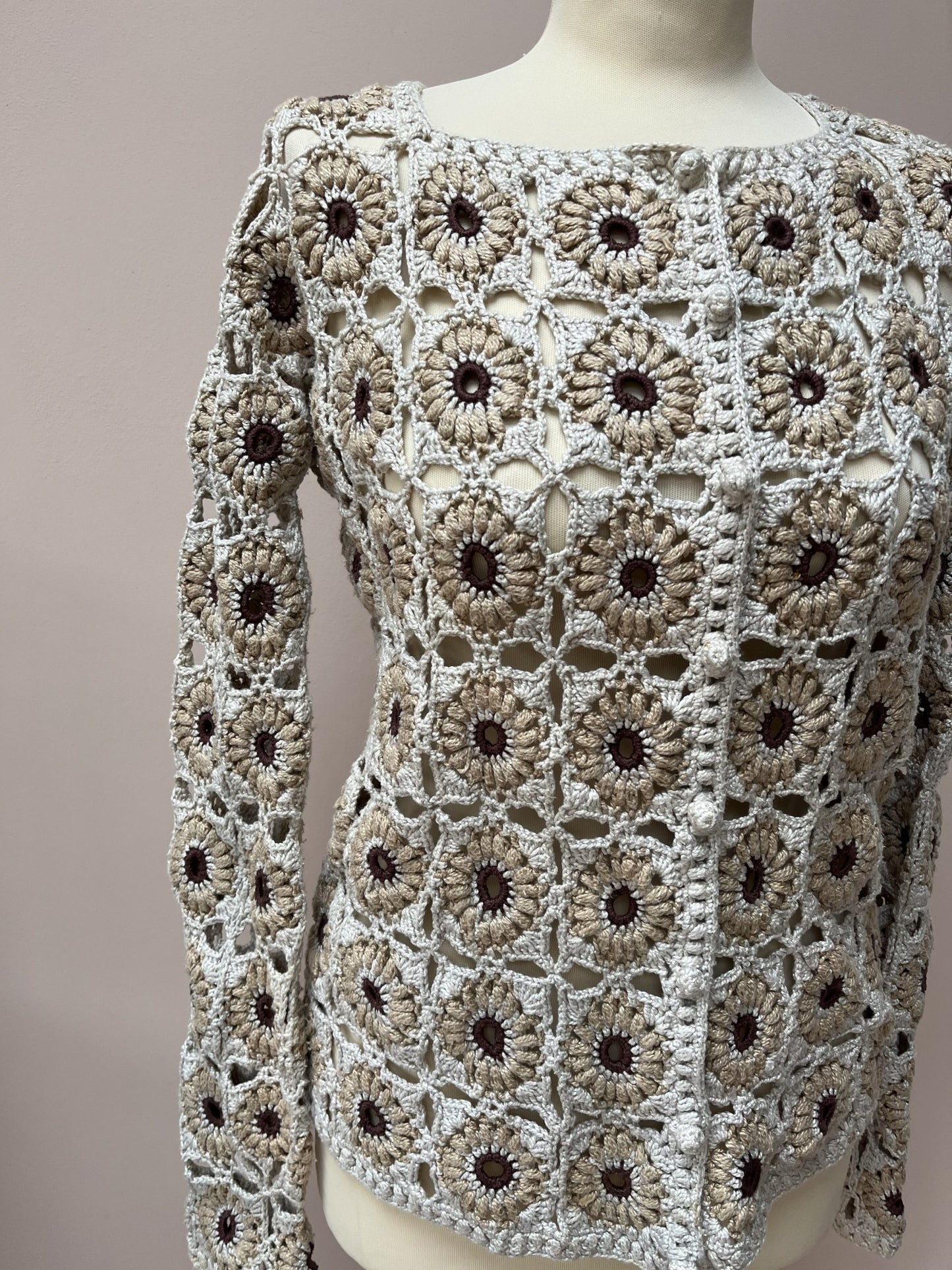 Crochet flower cardigan size 8-12