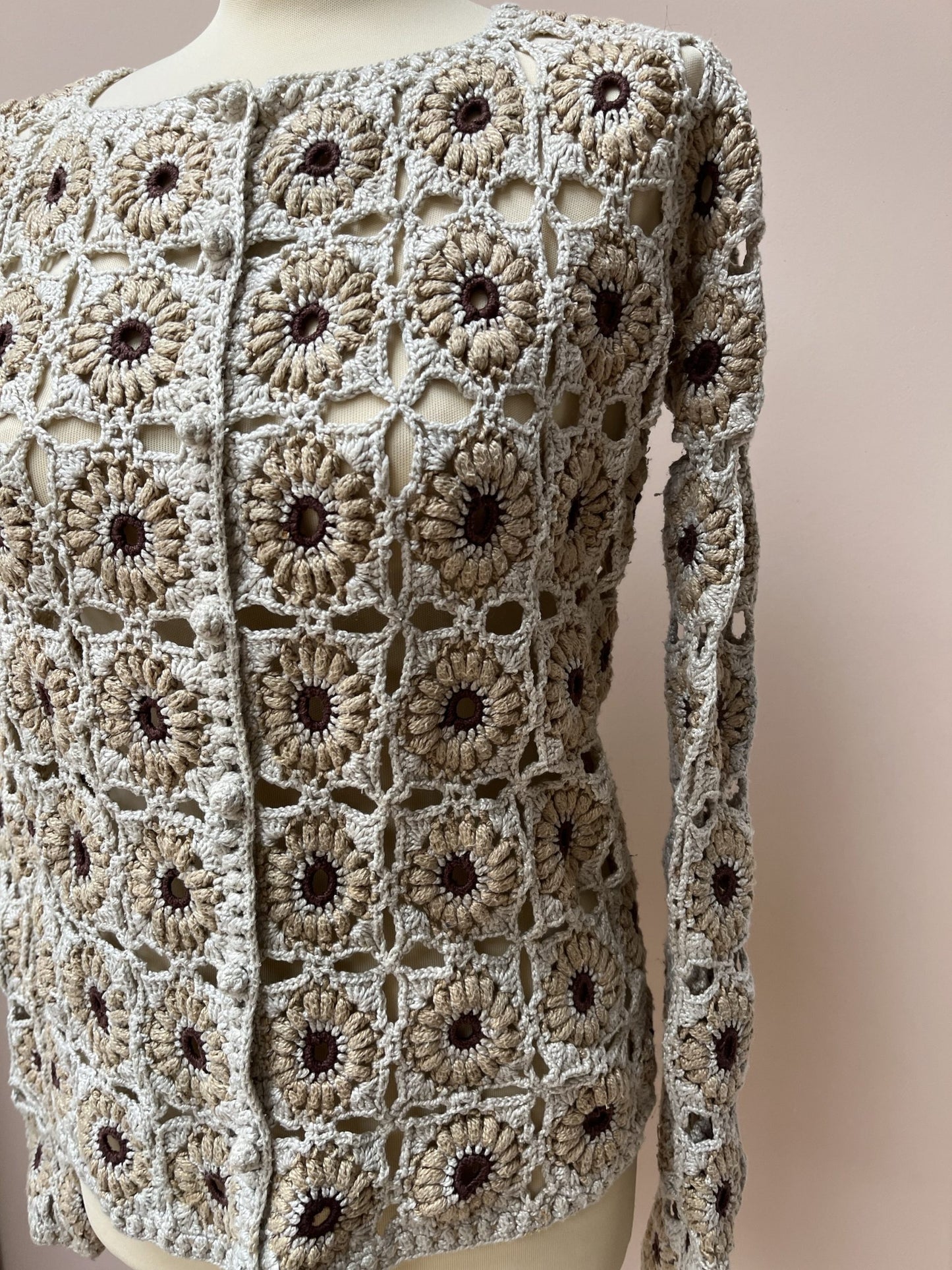 Crochet flower cardigan size 8-12