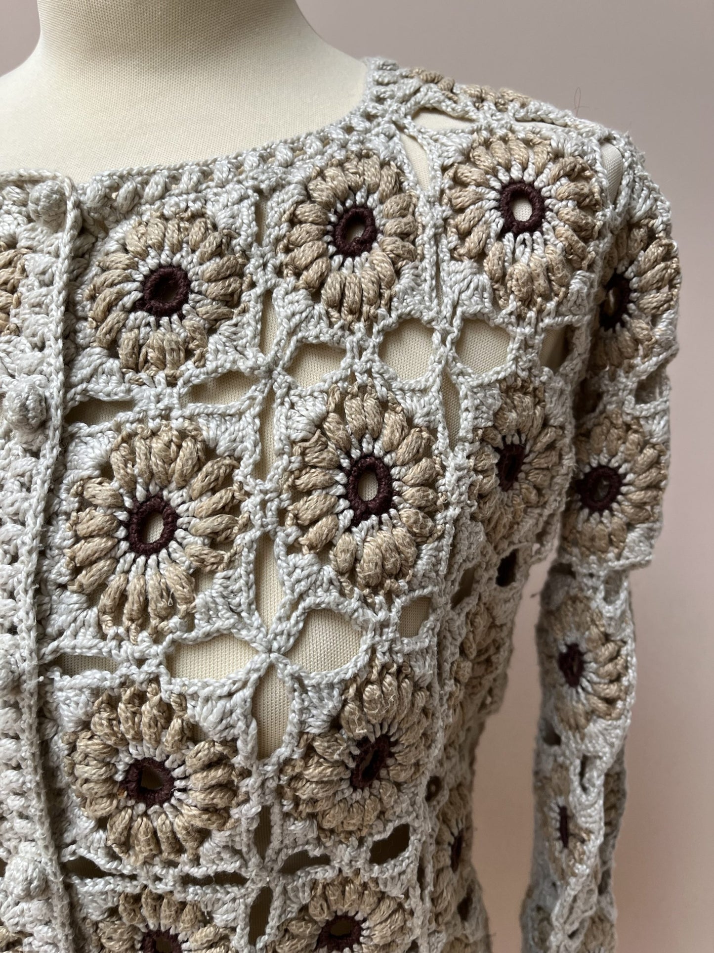 Crochet flower cardigan size 8-12
