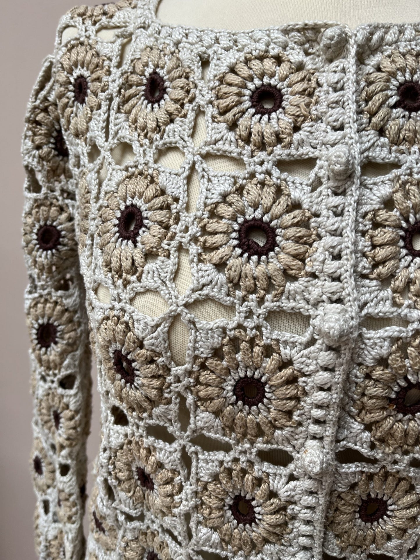 Crochet flower cardigan size 8-12