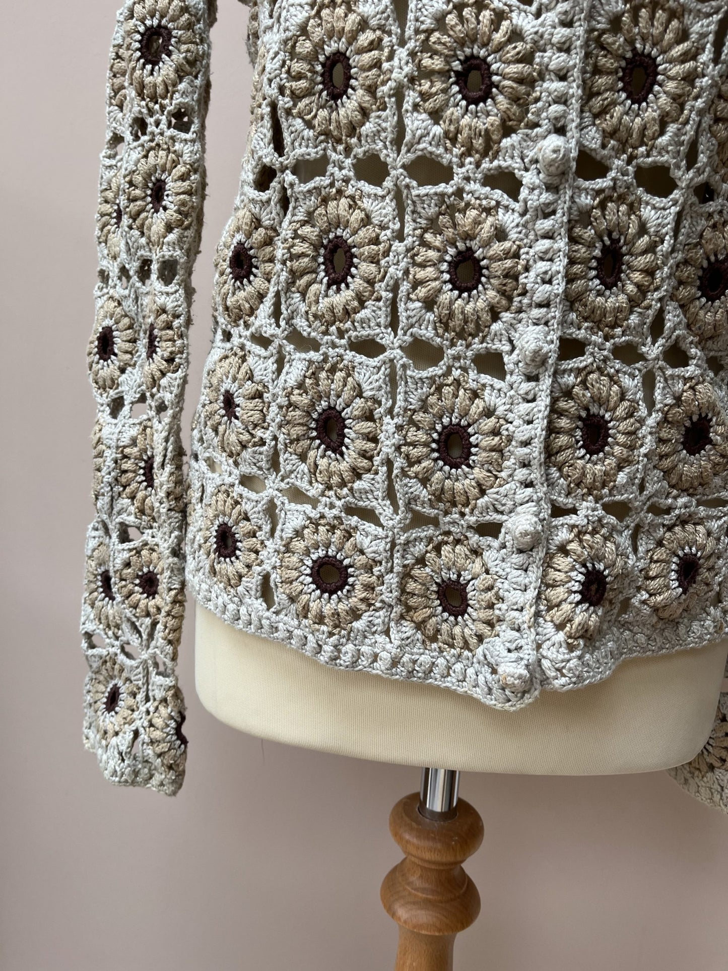 Crochet flower cardigan size 8-12