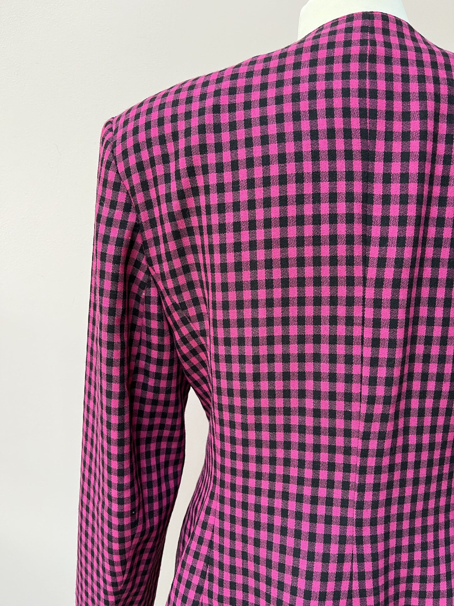 Vintage hot pink check jacket size 12