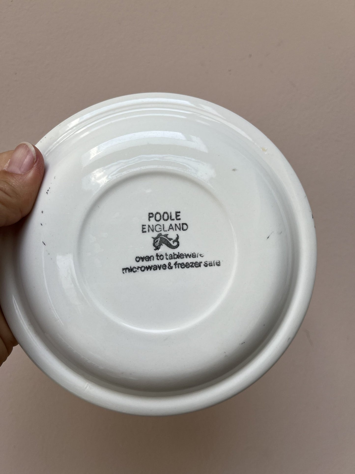 Poole Pottery vintage breakfast cups and saucers x 2