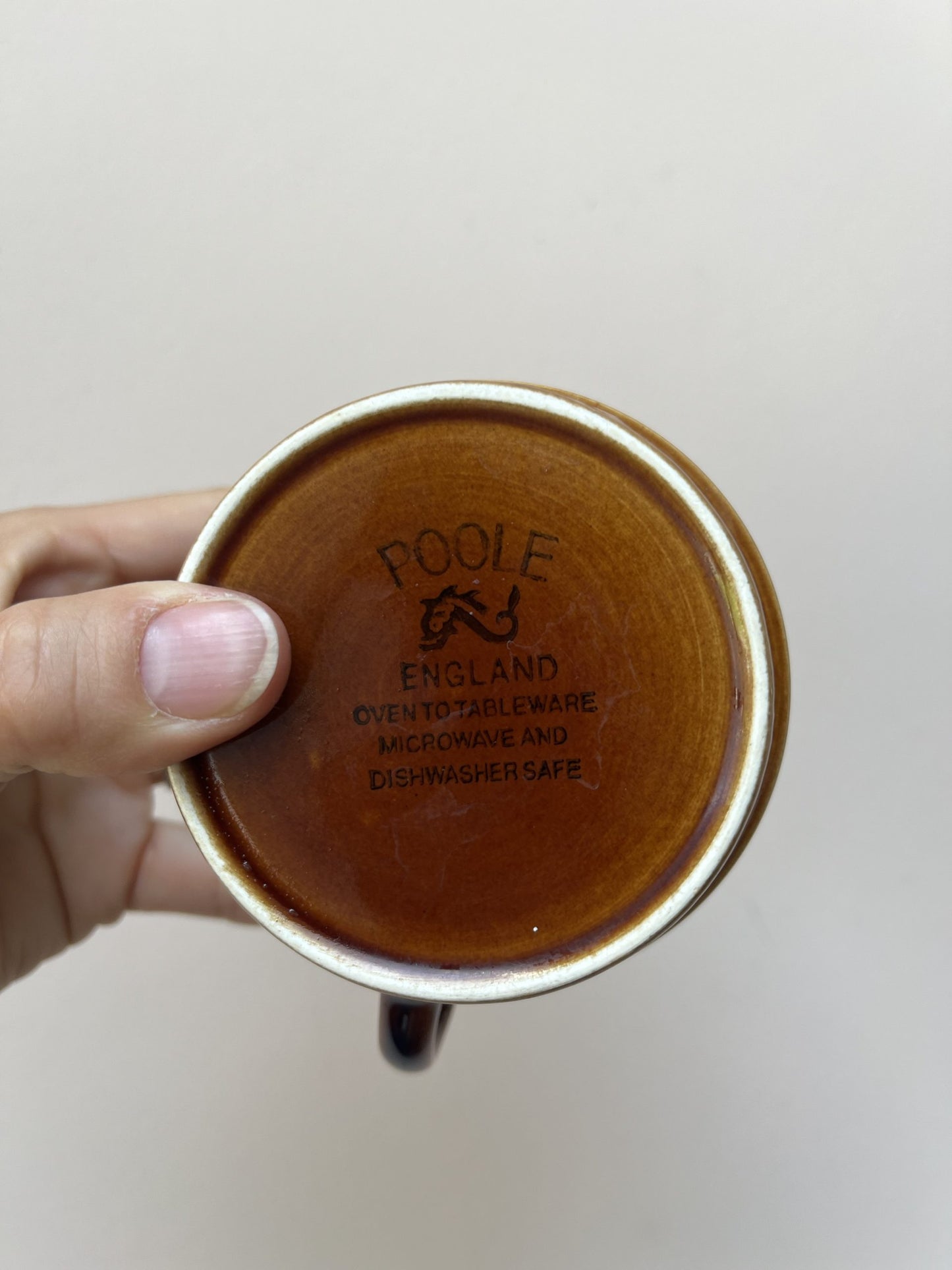 Poole Pottery vintage breakfast cups and saucers x 2