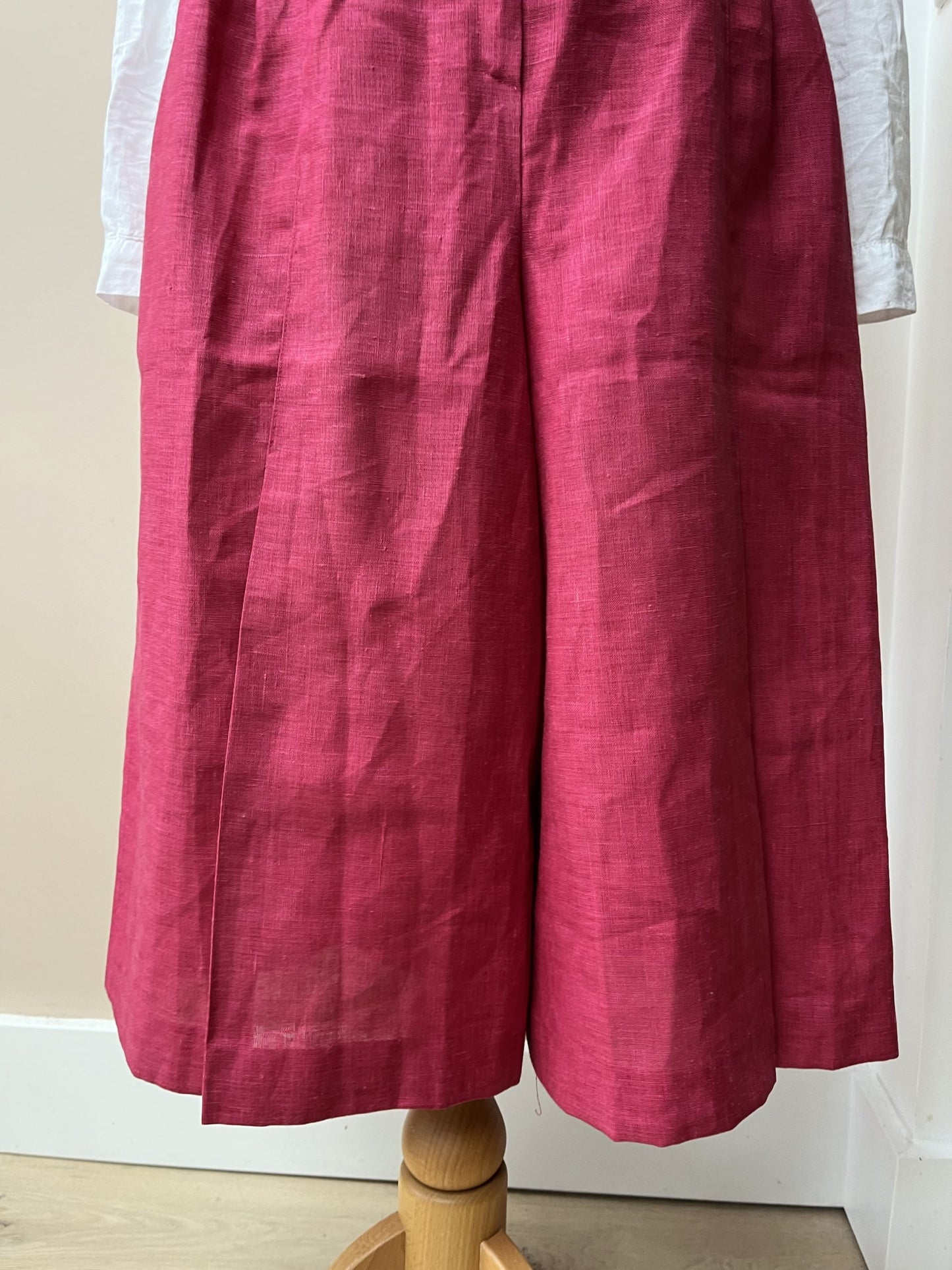 Hot pink linen mix culottes size 10/12