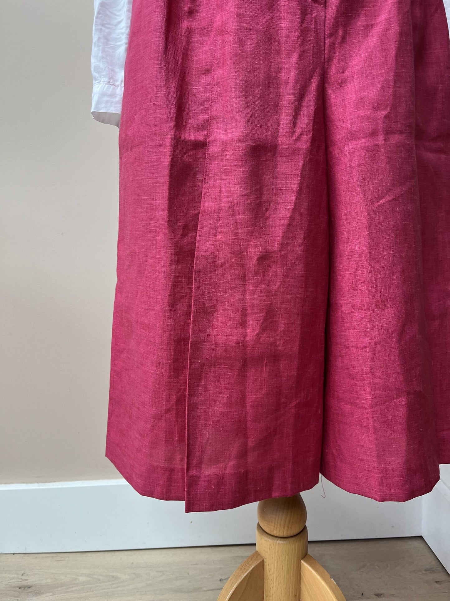 Hot pink linen mix culottes size 10/12